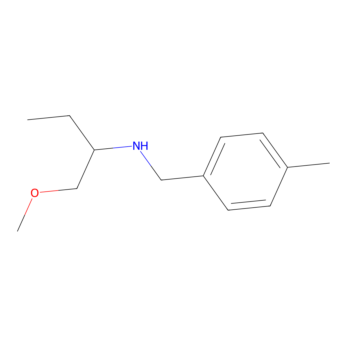 (1-Methoxybutan-2-yl)[(4-methylphenyl)methyl]amine molecular structure, CAS 1339134-08-5