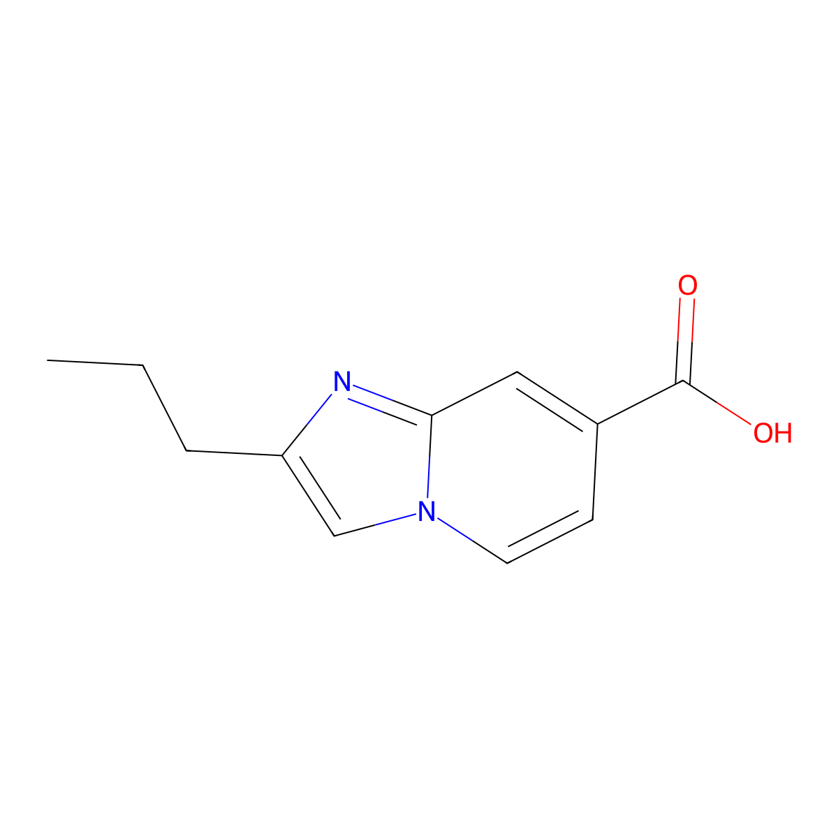 2-Propylimidazo[1,2-a]pyridine-7-carboxylic acid molecular structure, CAS 1339136-04-7