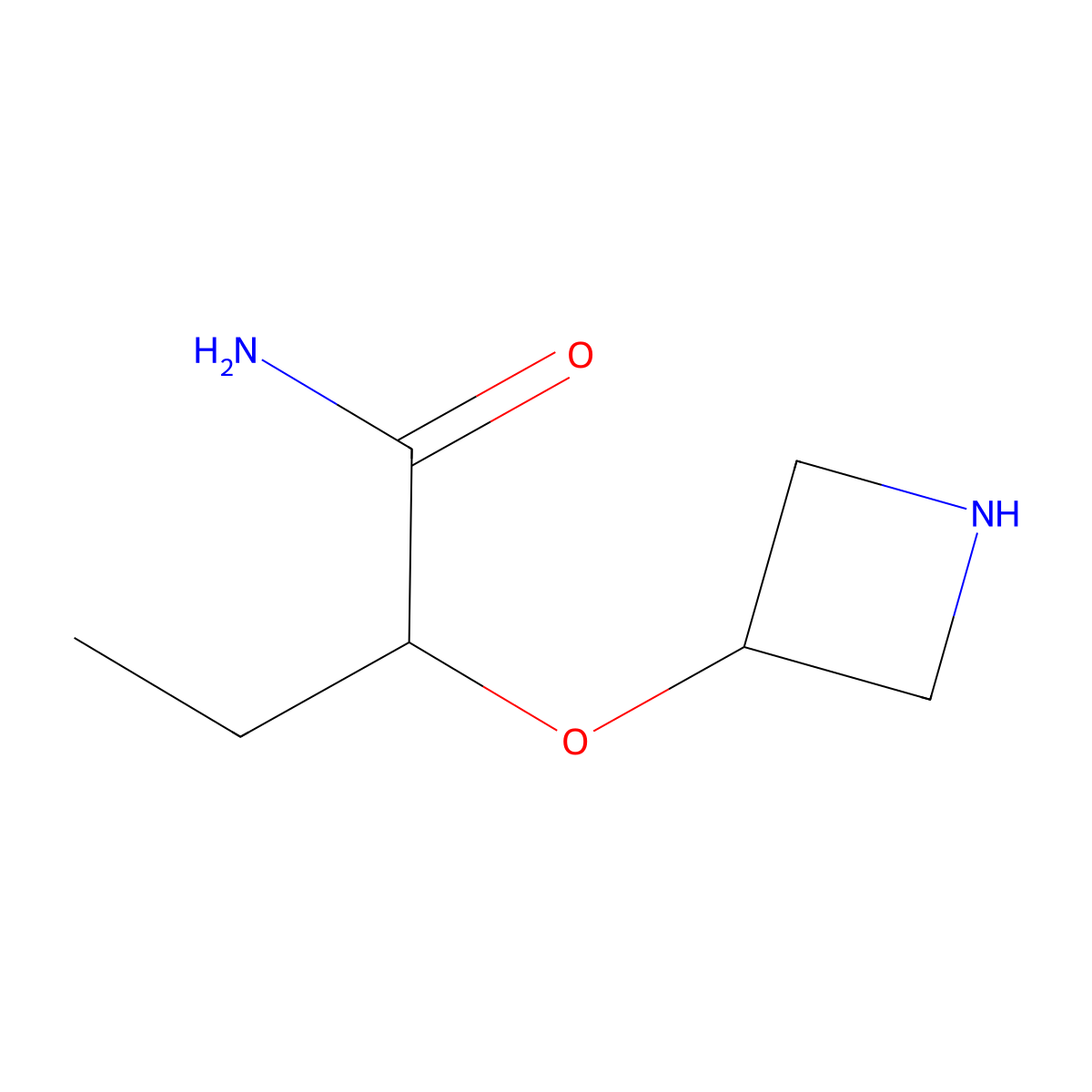 2-(Azetidin-3-yloxy)butanamide molecular structure, CAS 1339139-83-1