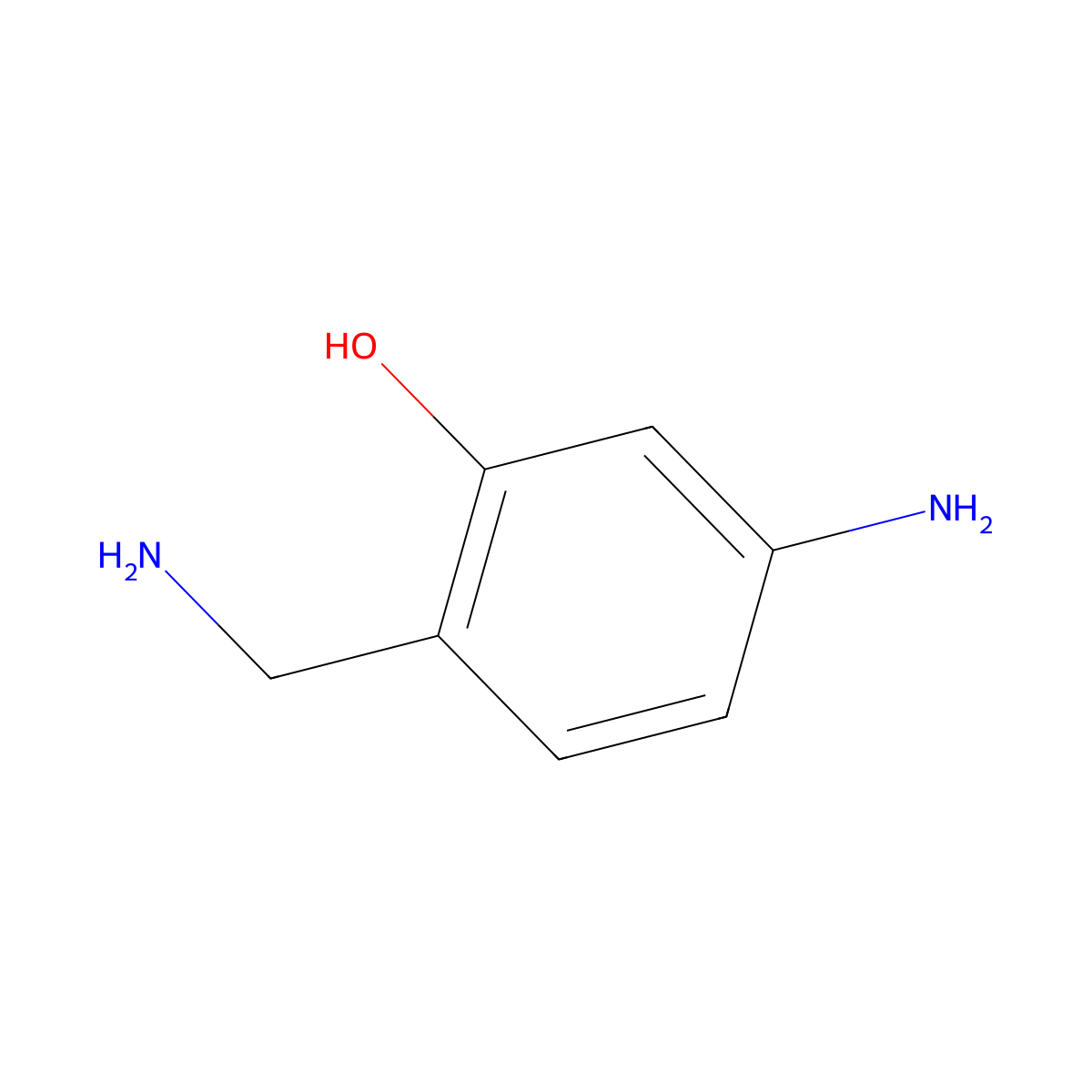 5-Amino-2-(aminomethyl)phenol molecular structure, CAS 133914-70-2
