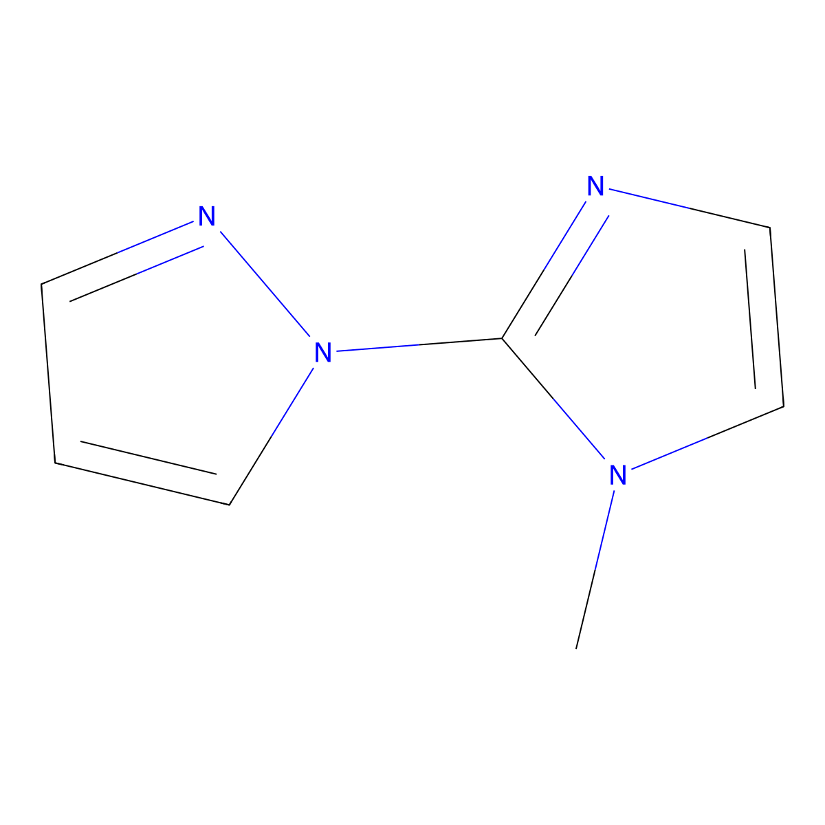1-(1-Methyl-1H-imidazol-2-yl)-1H-pyrazole molecular structure, CAS 1339140-30-5
