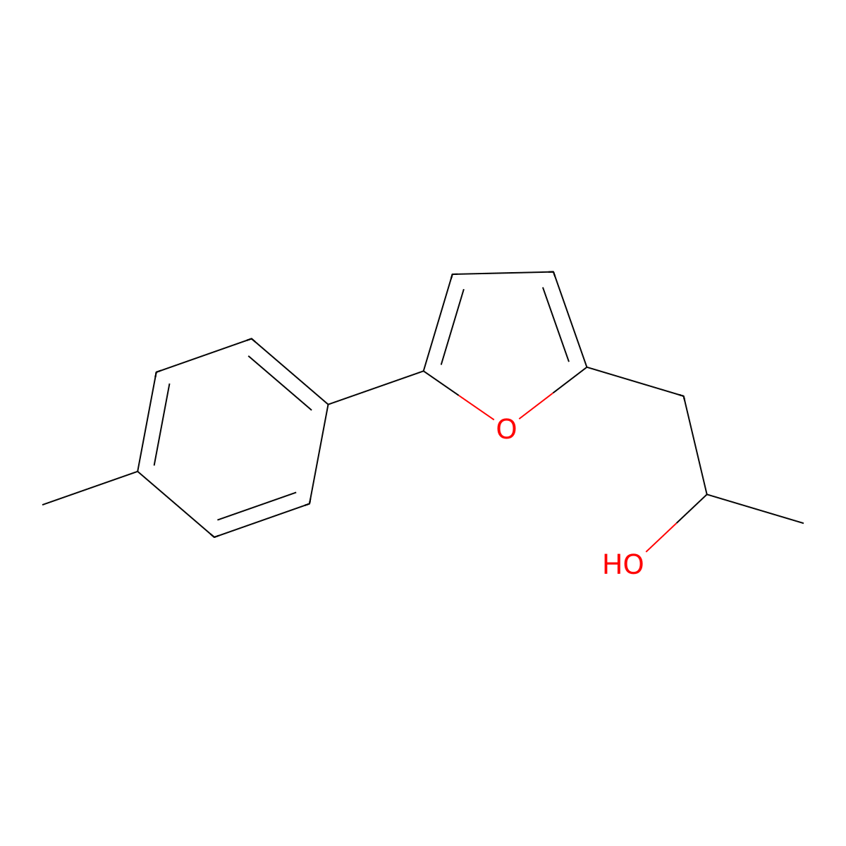 1-(5-(P-tolyl)furan-2-yl)propan-2-ol molecular structure, CAS 1339142-63-0