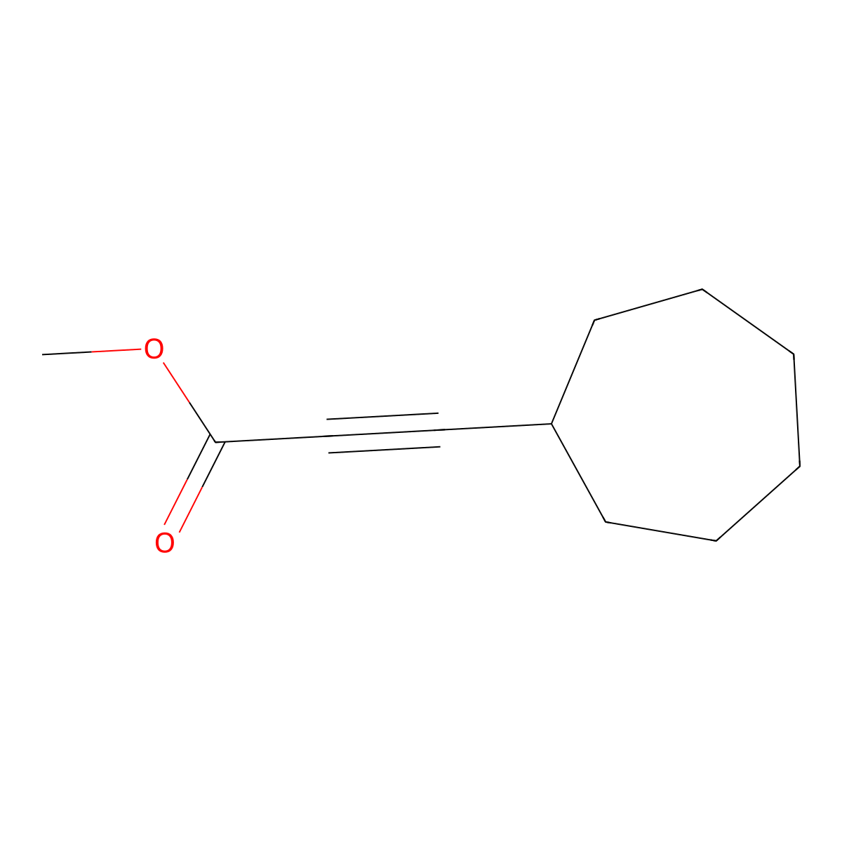 Methyl 3-cycloheptylprop-2-ynoate molecular structure, CAS 1339145-58-2