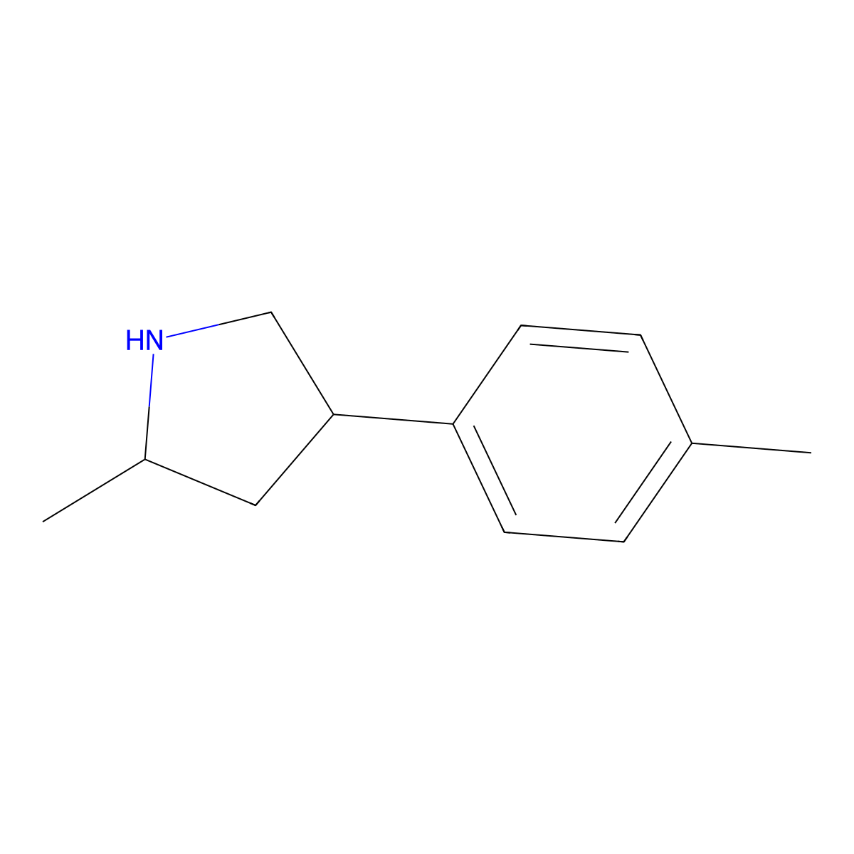 2-Methyl-4-(4-methylphenyl)pyrrolidine molecular structure, CAS 1339147-04-4