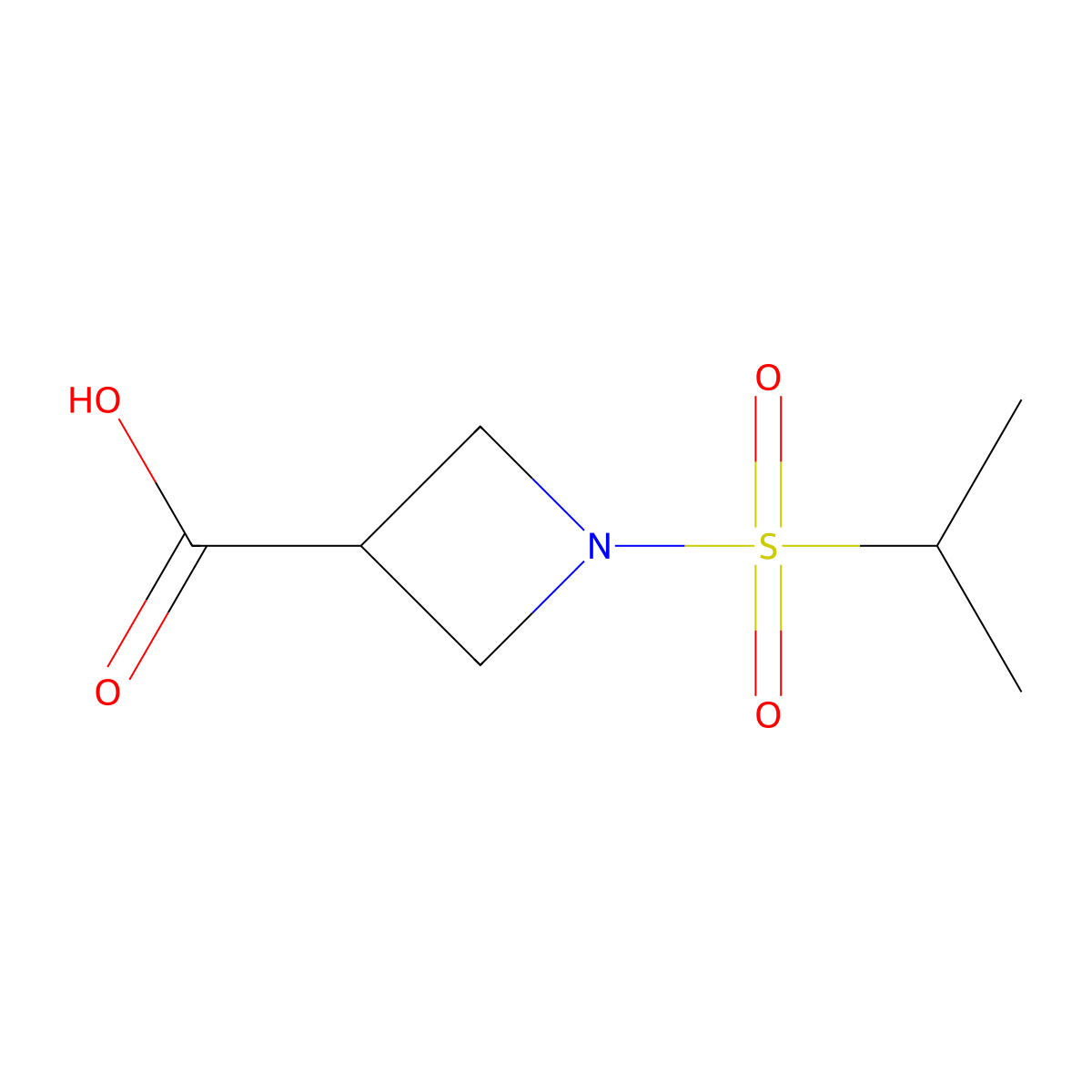 1-(Propane-2-sulfonyl)azetidine-3-carboxylic acid molecular structure, CAS 1339147-47-5