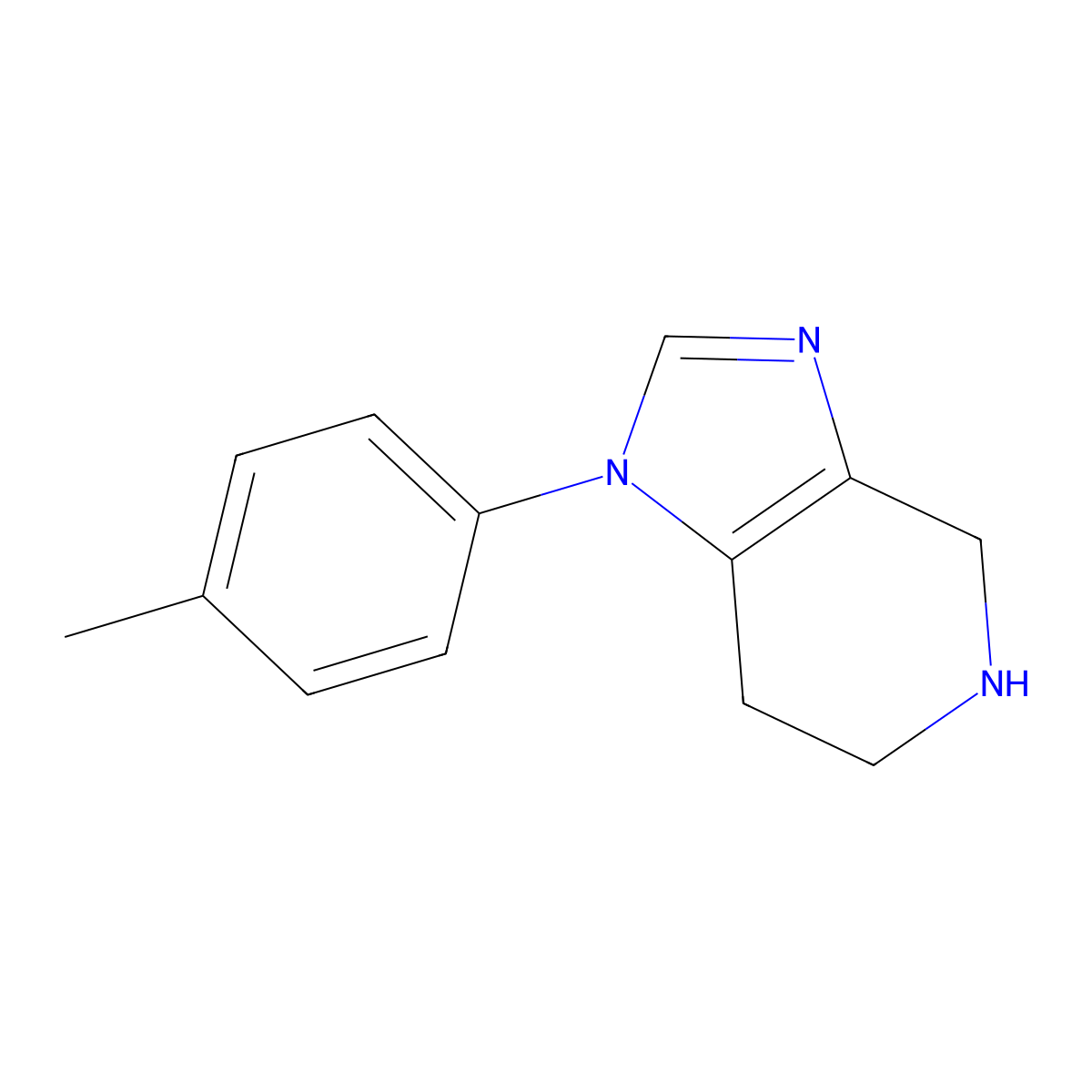 1-(4-methylphenyl)-1H,4H,5H,6H,7H-imidazo[4,5-c]pyridine molecular structure, CAS 1339149-89-1
