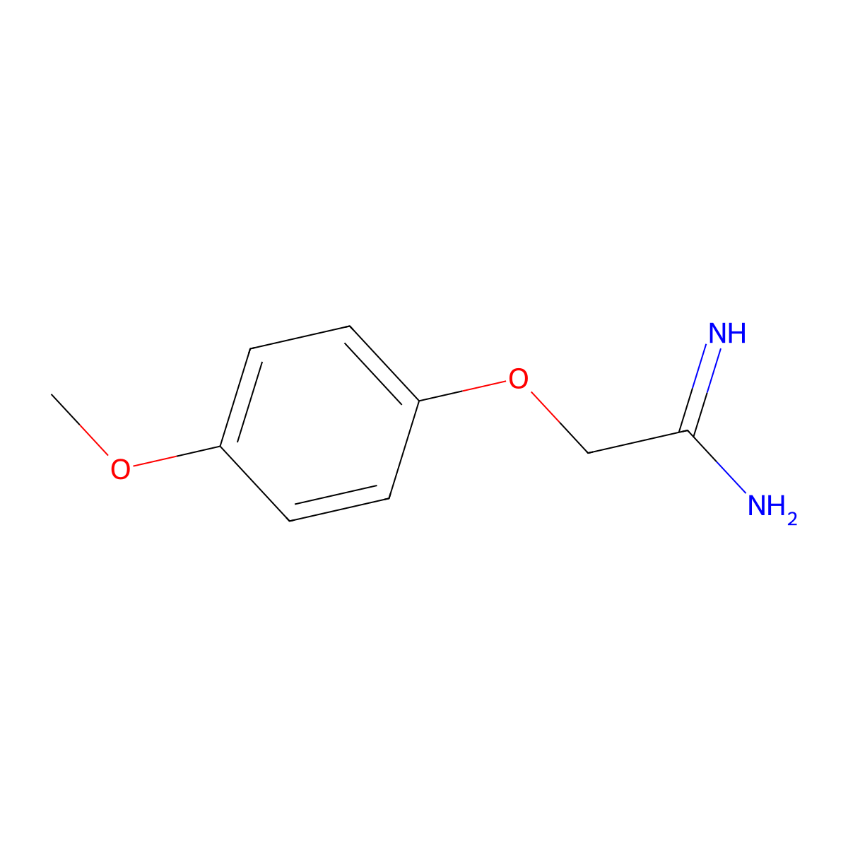 2-(4-Methoxyphenoxy)ethanimidamide molecular structure, CAS 133915-35-2