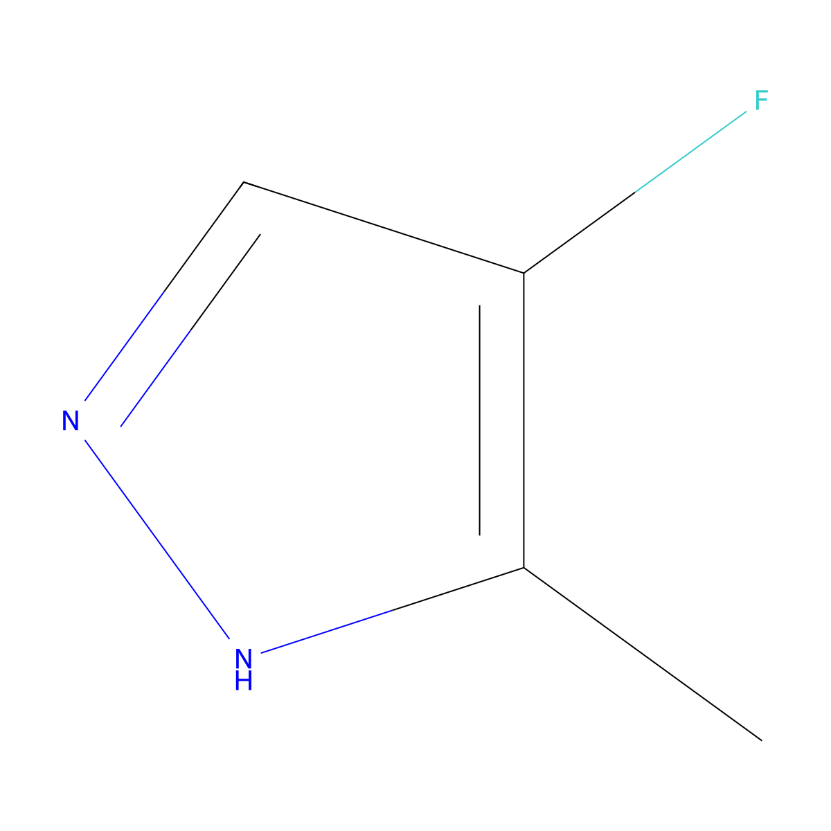 4-fluoro-5-methyl-1H-pyrazole molecular structure, CAS 133915-74-9