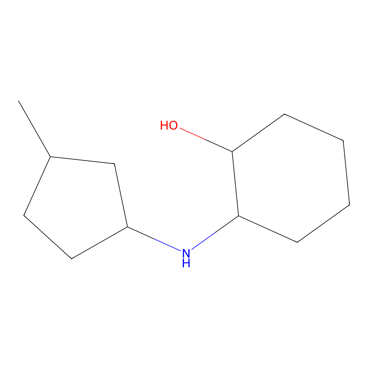2-[(3-Methylcyclopentyl)amino]cyclohexan-1-ol molecular structure, CAS 1339151-58-4