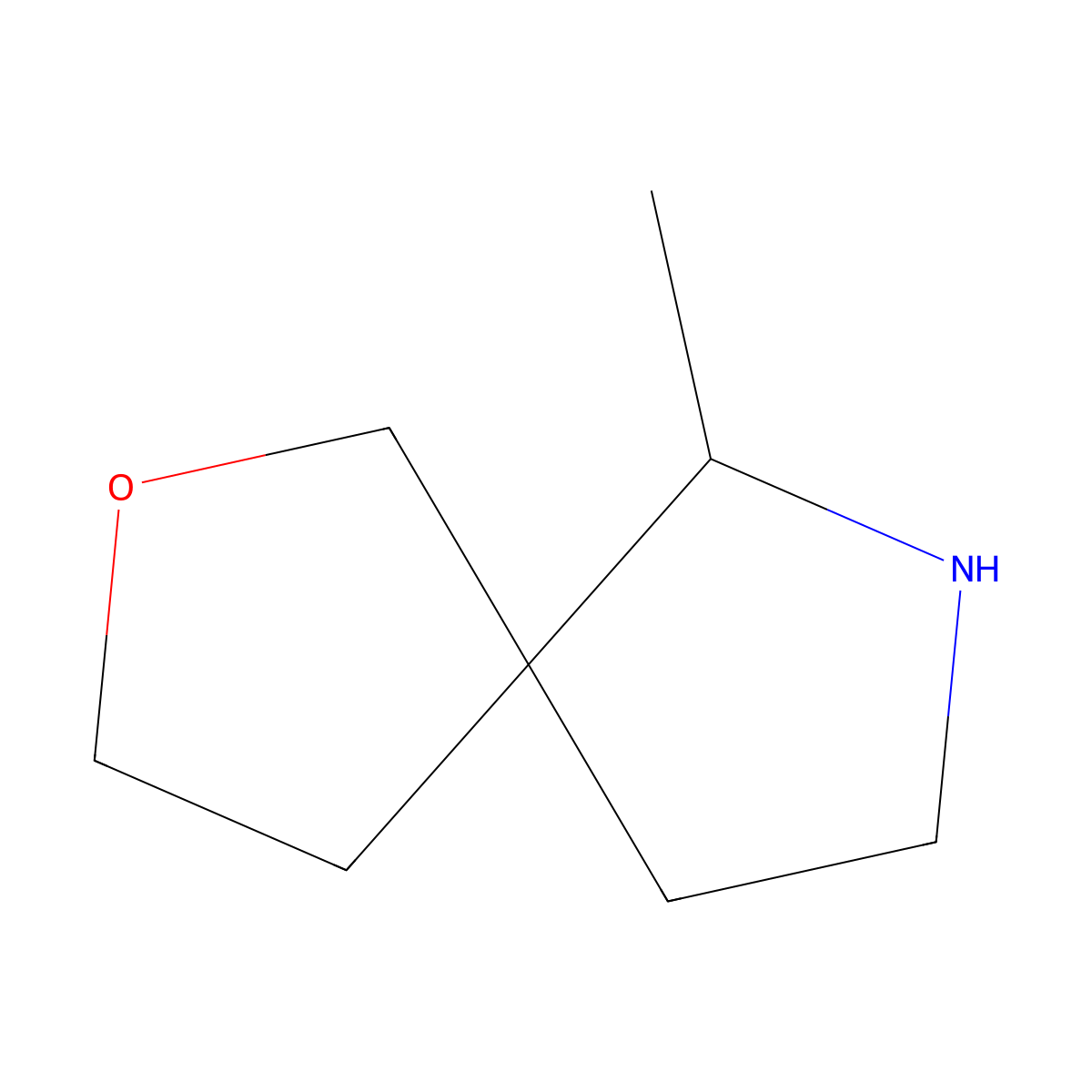 6-Methyl-2-oxa-7-azaspiro[4.4]nonane molecular structure, CAS 1339152-15-6