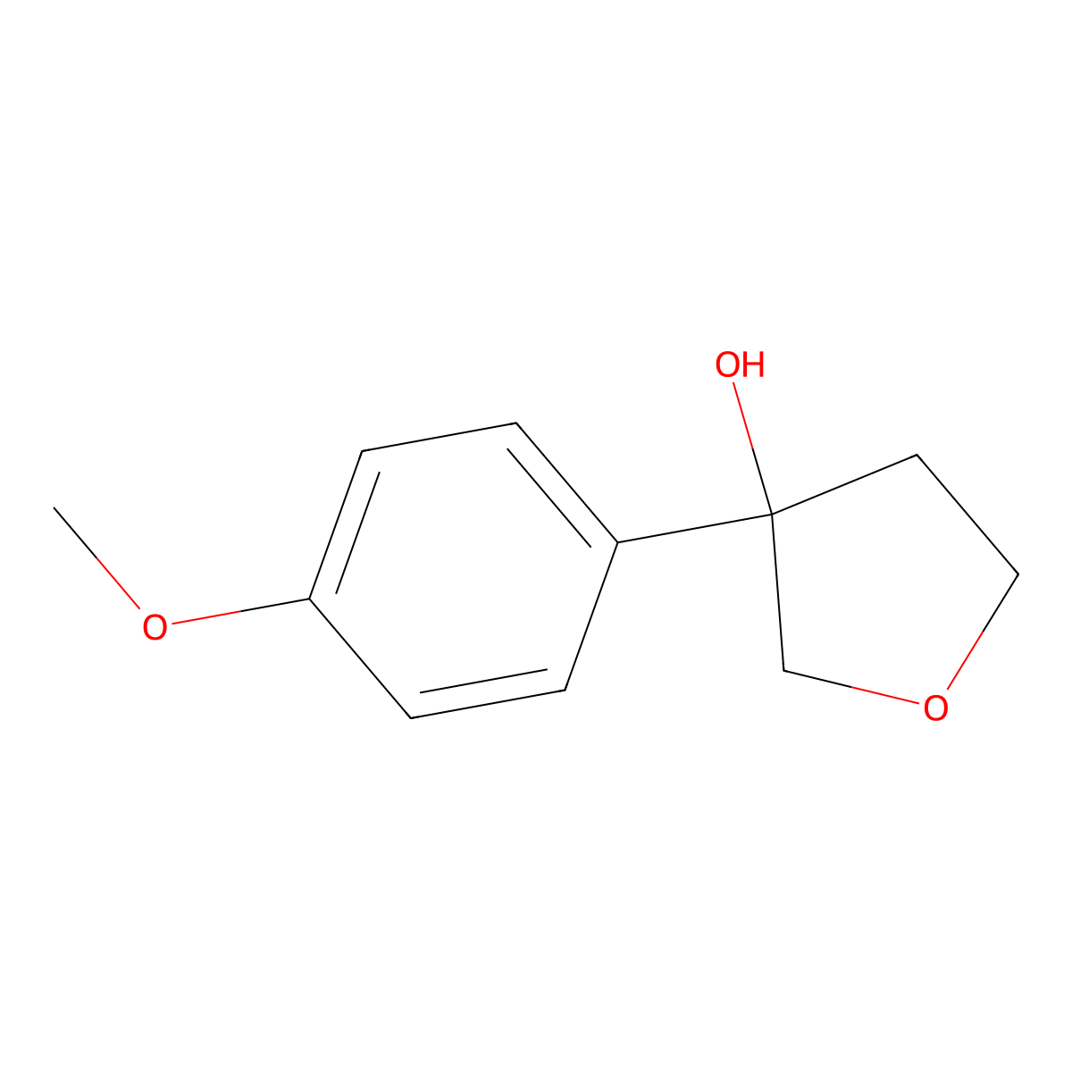 3-(4-Methoxyphenyl)oxolan-3-ol molecular structure, CAS 1339152-75-8