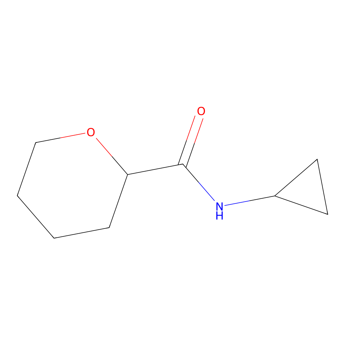 N-cyclopropyloxane-2-carboxamide molecular structure, CAS 1339154-07-2