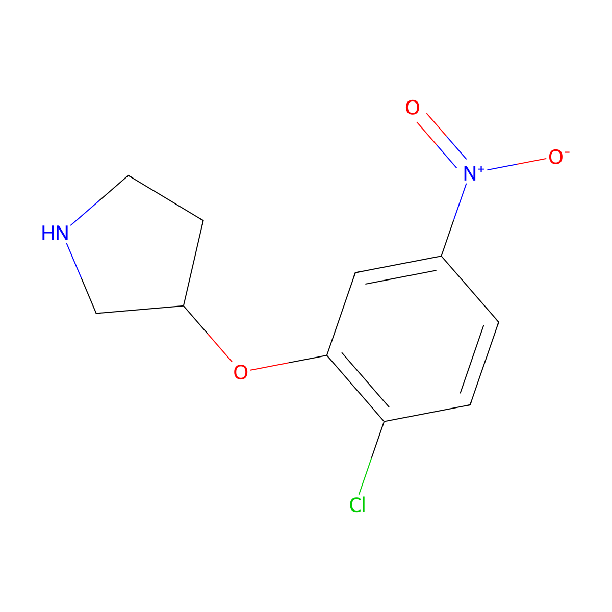 3-(2-Chloro-5-nitrophenoxy)pyrrolidine molecular structure, CAS 1339155-18-8