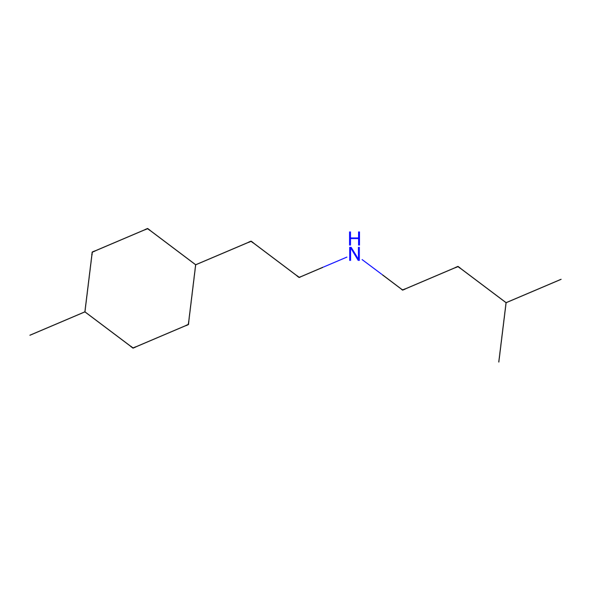 (3-Methylbutyl)[2-(4-methylcyclohexyl)ethyl]amine molecular structure, CAS 1339155-59-7