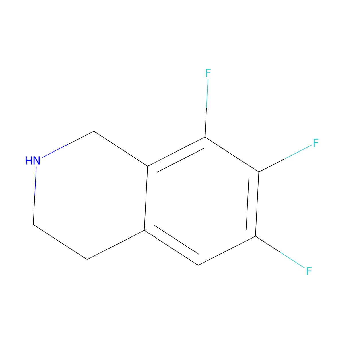 6,7,8-Trifluoro-1,2,3,4-tetrahydroisoquinoline molecular structure, CAS 1339156-15-8