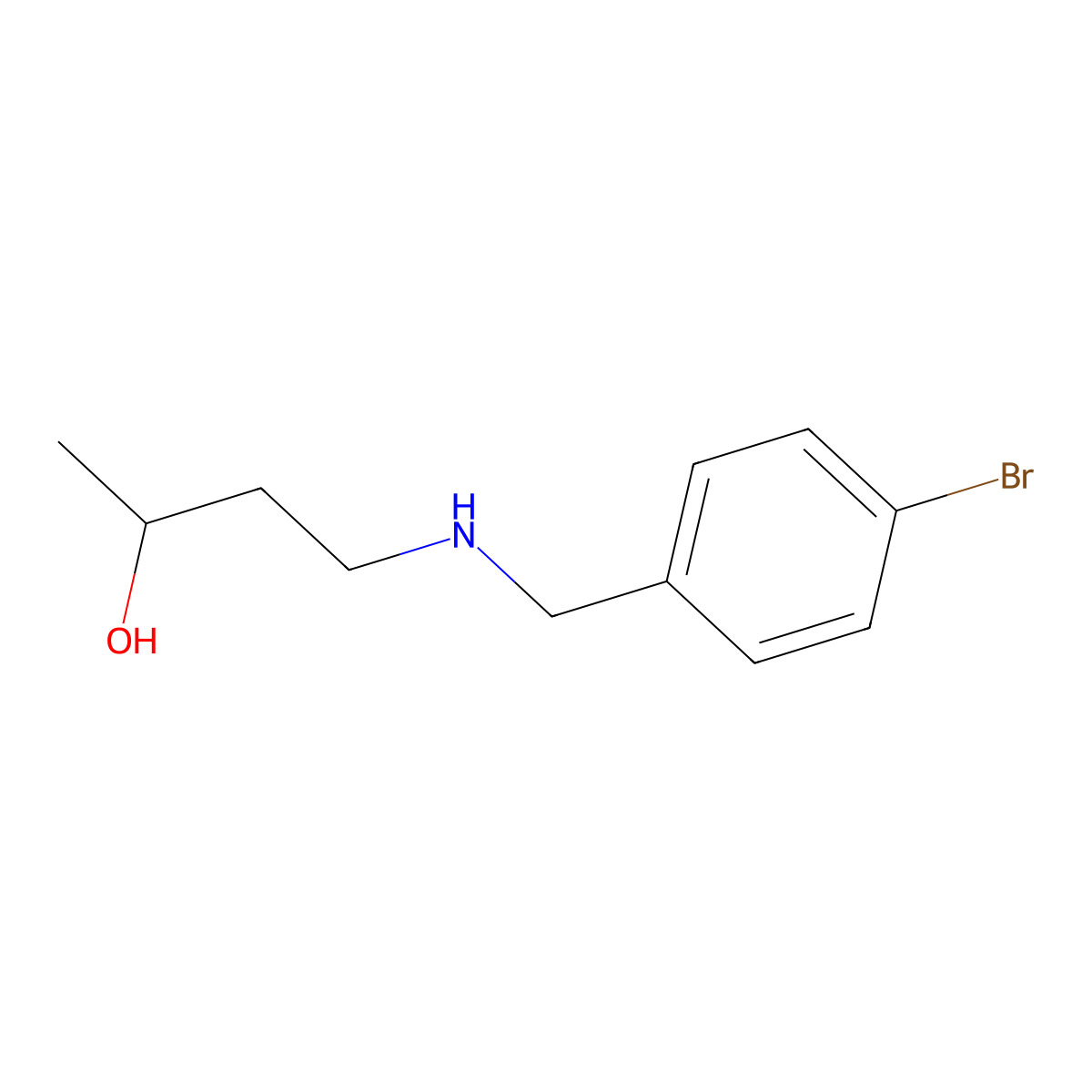 4-{[(4-Bromophenyl)methyl]amino}butan-2-ol molecular structure, CAS 1339157-76-4