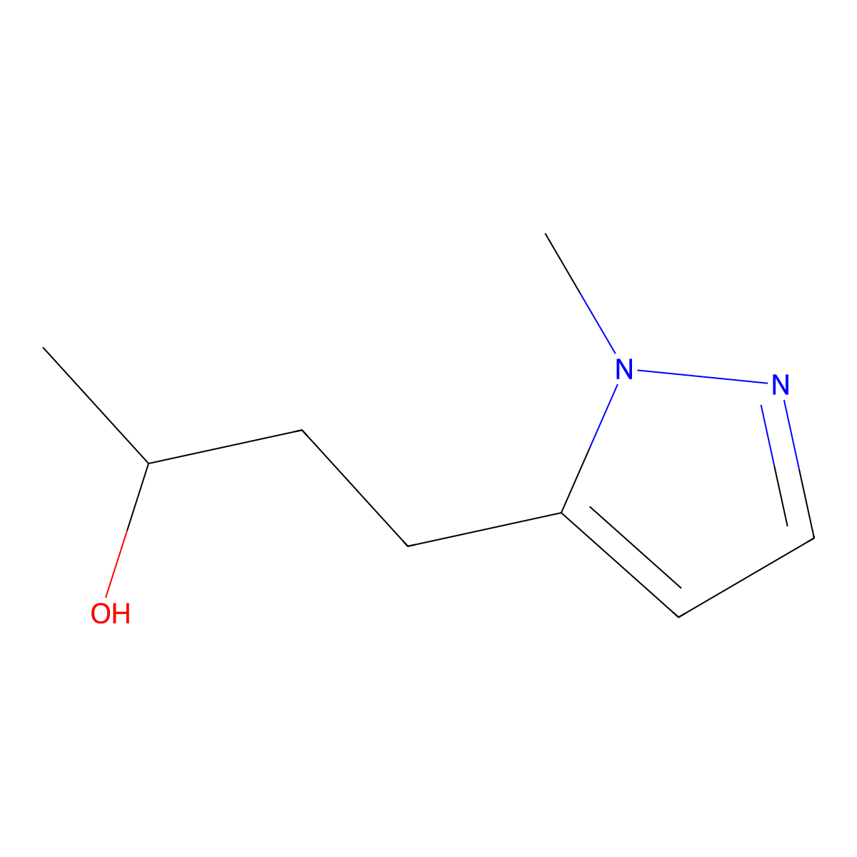 4-(1-methyl-1H-pyrazol-5-yl)butan-2-ol molecular structure, CAS 1339159-00-0
