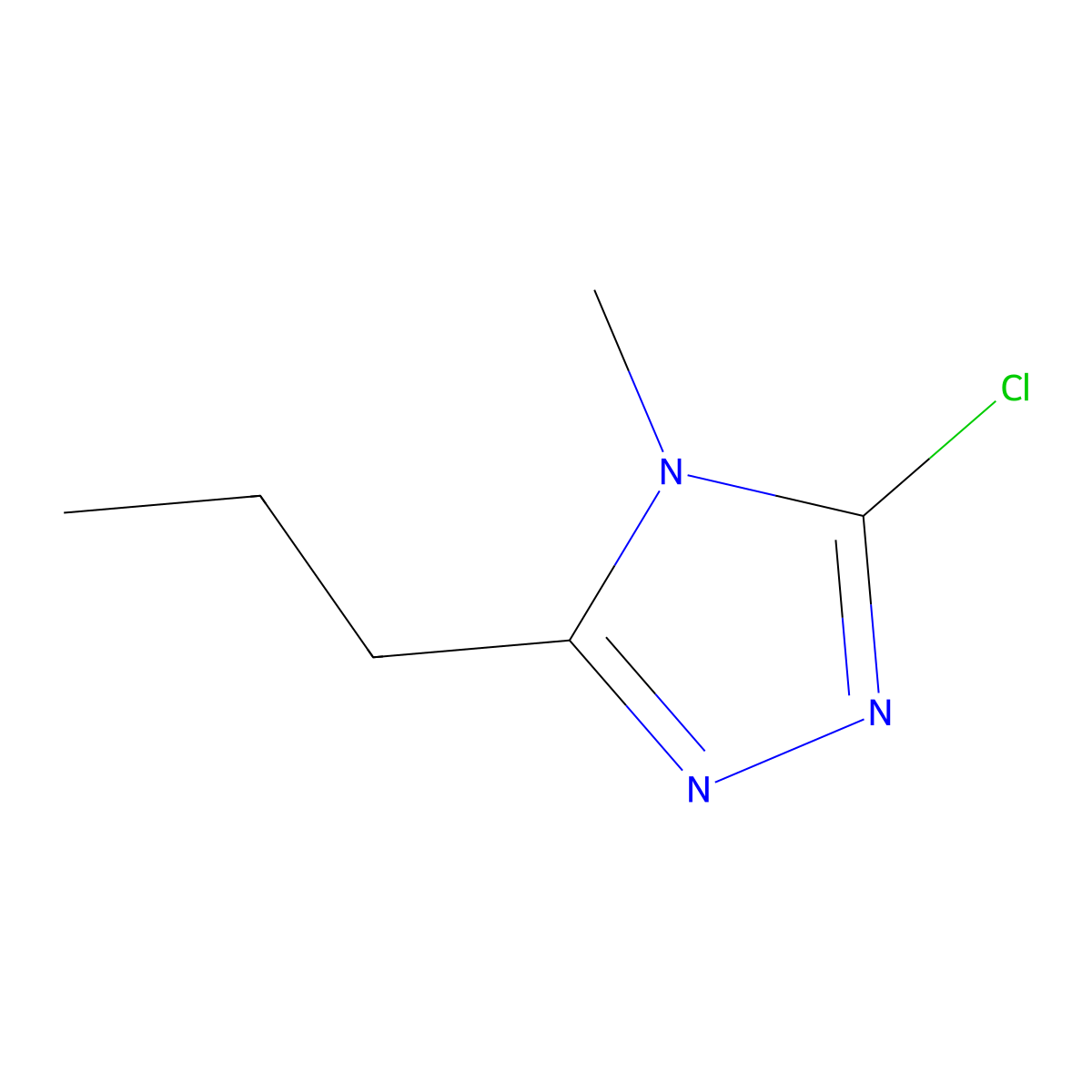 3-chloro-4-methyl-5-propyl-4H-1,2,4-triazole molecular structure, CAS 1339160-35-8