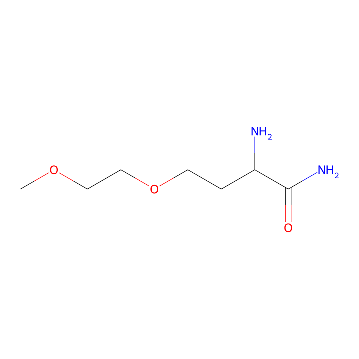 2-Amino-4-(2-methoxyethoxy)butanamide molecular structure, CAS 1339162-65-0