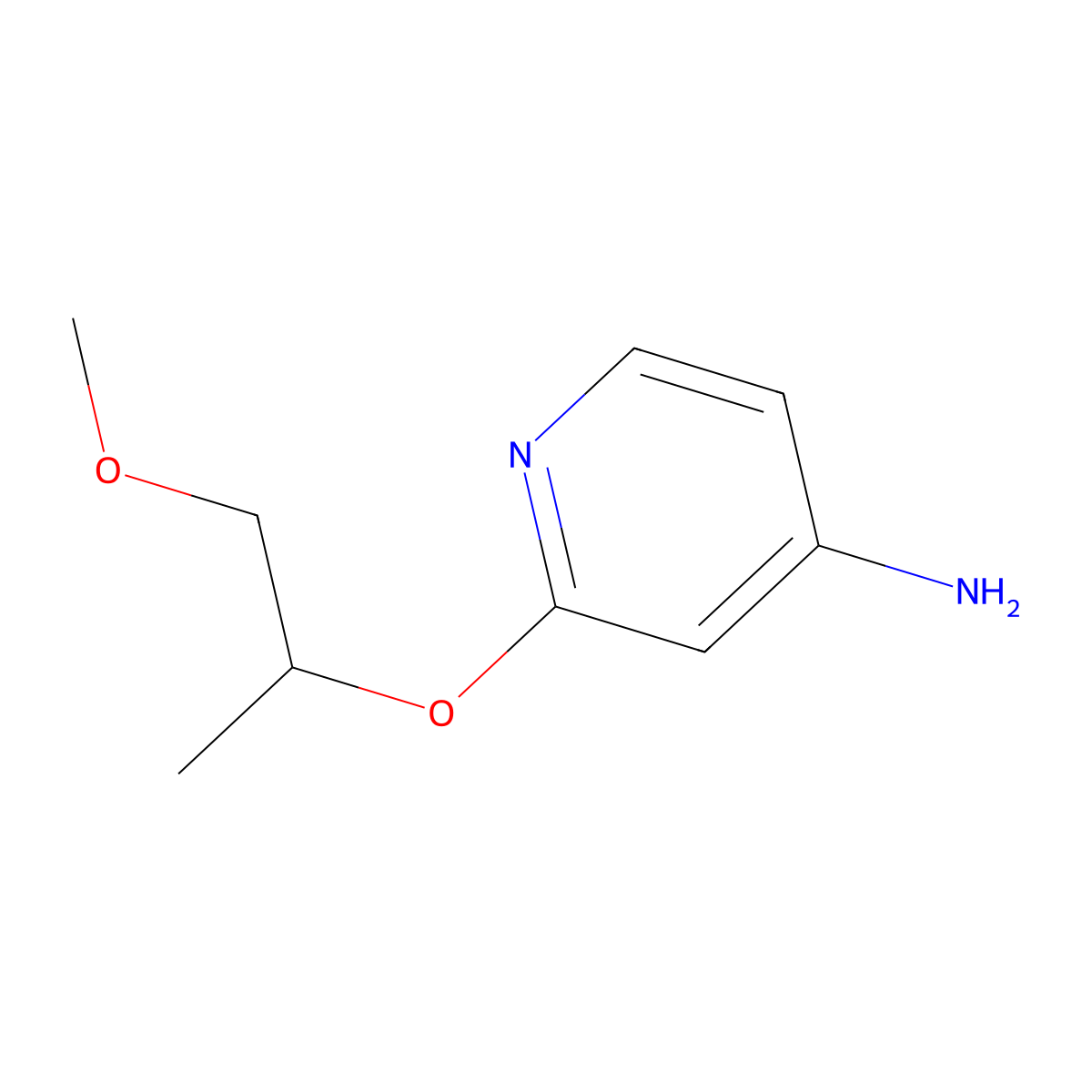2-((1-Methoxypropan-2-yl)oxy)pyridin-4-amine molecular structure, CAS 1339165-12-6