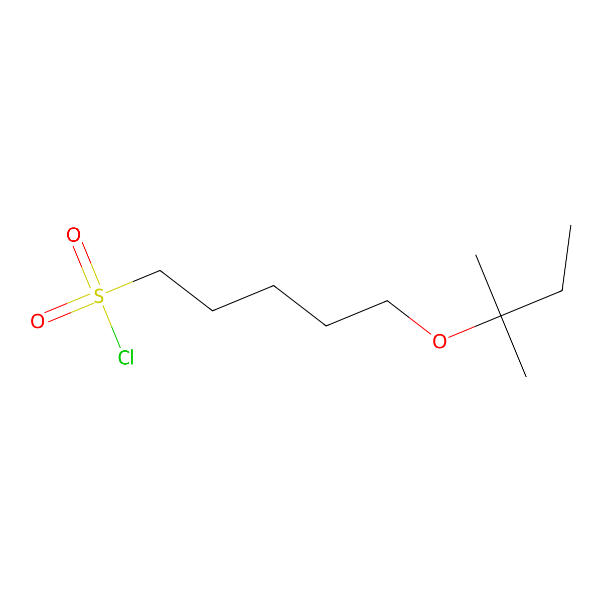 5-(Tert-pentyloxy)pentane-1-sulfonyl chloride molecular structure, CAS 1339167-16-6