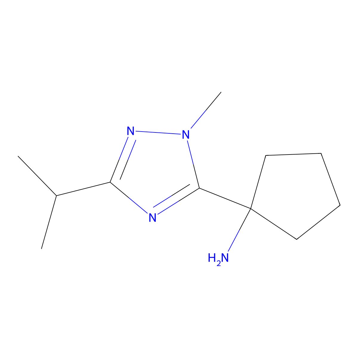 1-(3-Isopropyl-1-methyl-1h-1,2,4-triazol-5-yl)cyclopentan-1-amine molecular structure, CAS 1339168-08-9