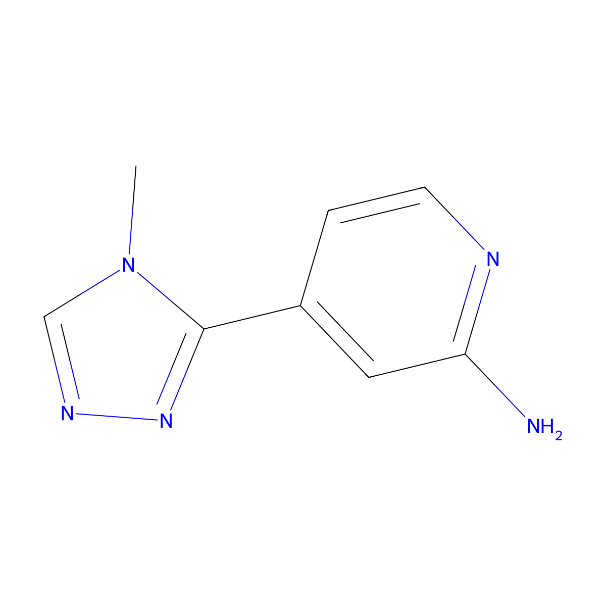4-(4-methyl-4H-1,2,4-triazol-3-yl)pyridin-2-amine molecular structure, CAS 1339170-14-7