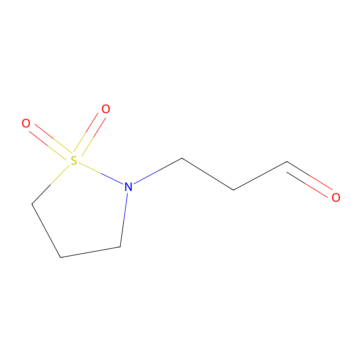 3-(1,1-Dioxo-1lambda6,2-thiazolidin-2-yl)propanal molecular structure, CAS 1339172-71-2