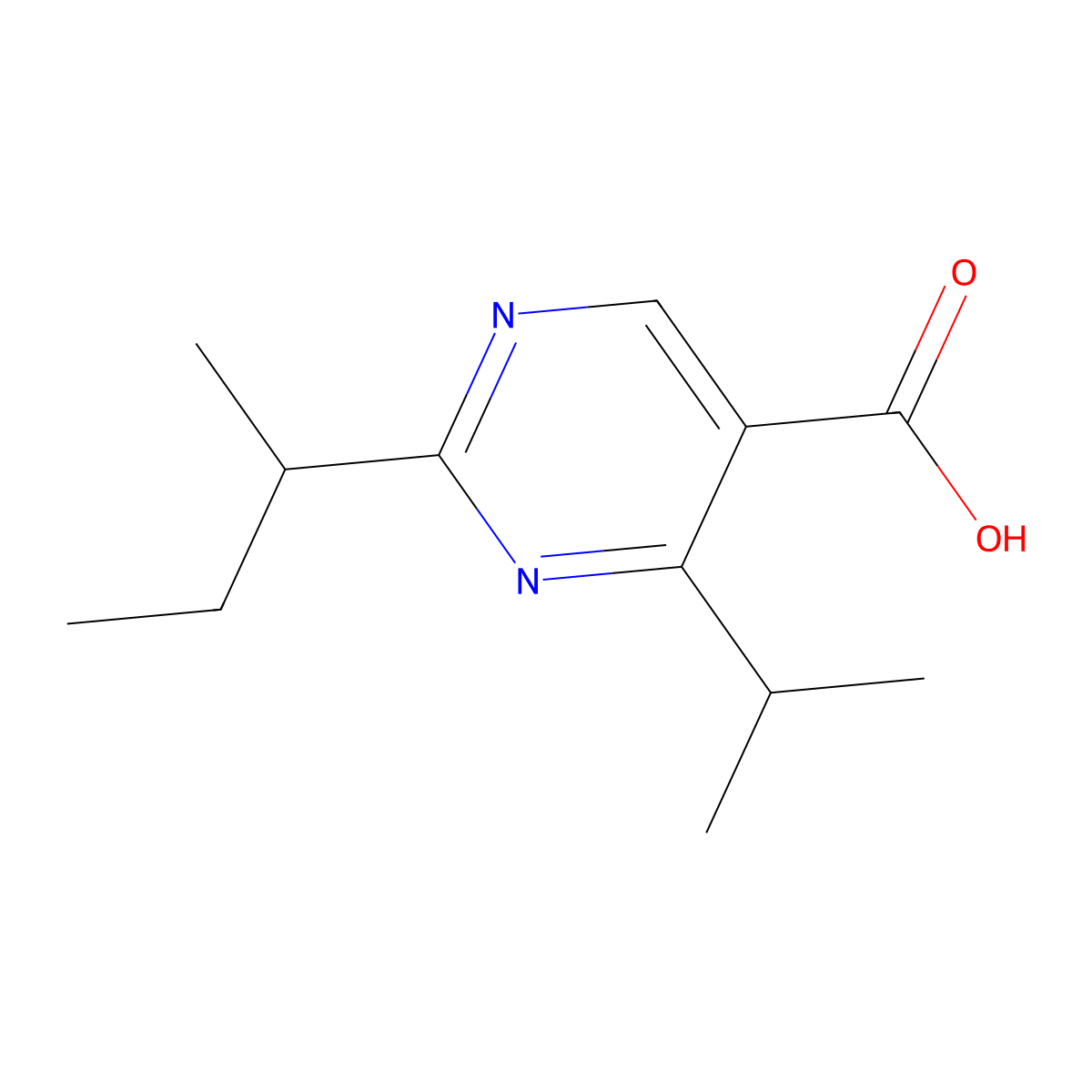 2-(Sec-butyl)-4-isopropylpyrimidine-5-carboxylic acid molecular structure, CAS 1339173-09-9