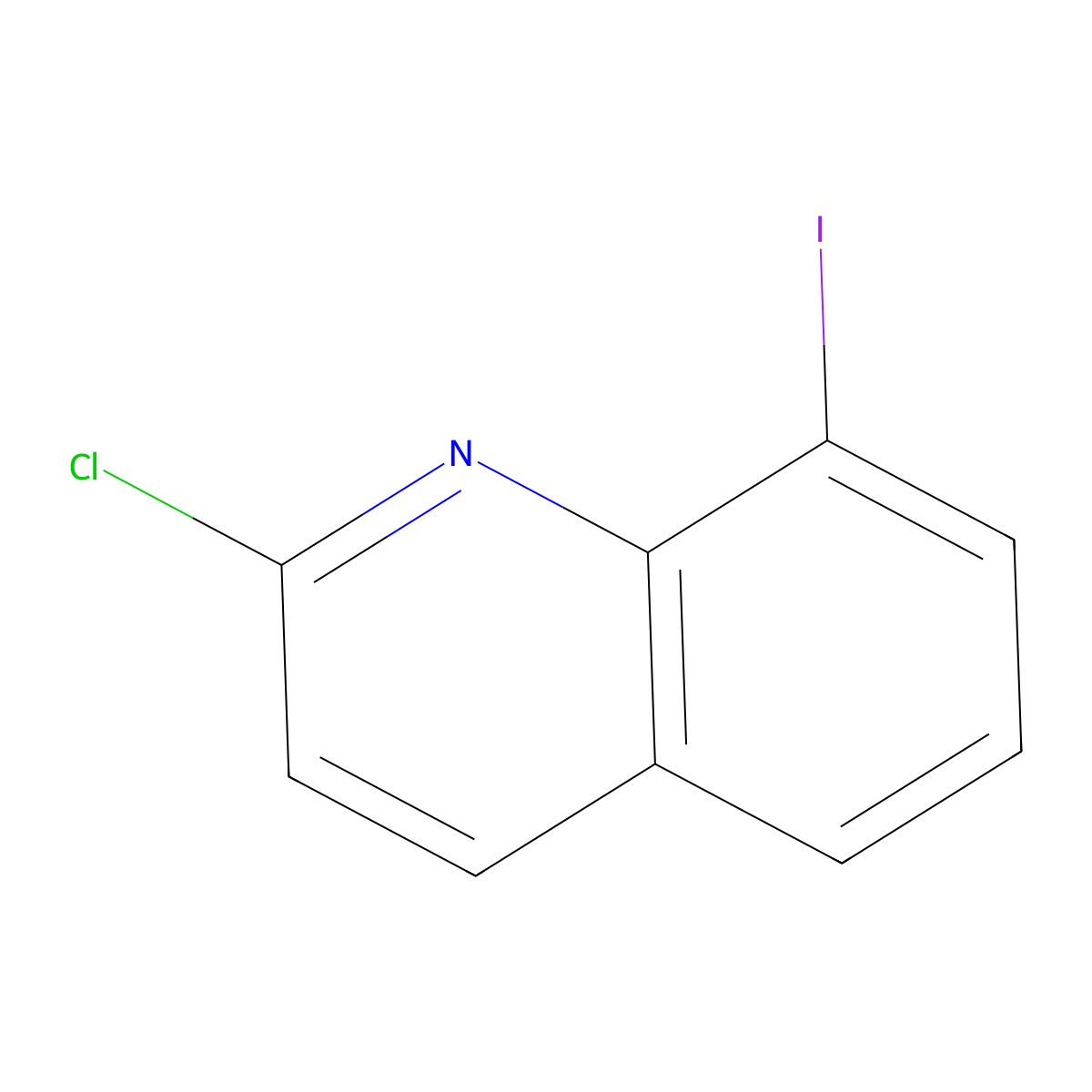 2-Chloro-8-iodoquinoline molecular structure, CAS 1339174-14-9