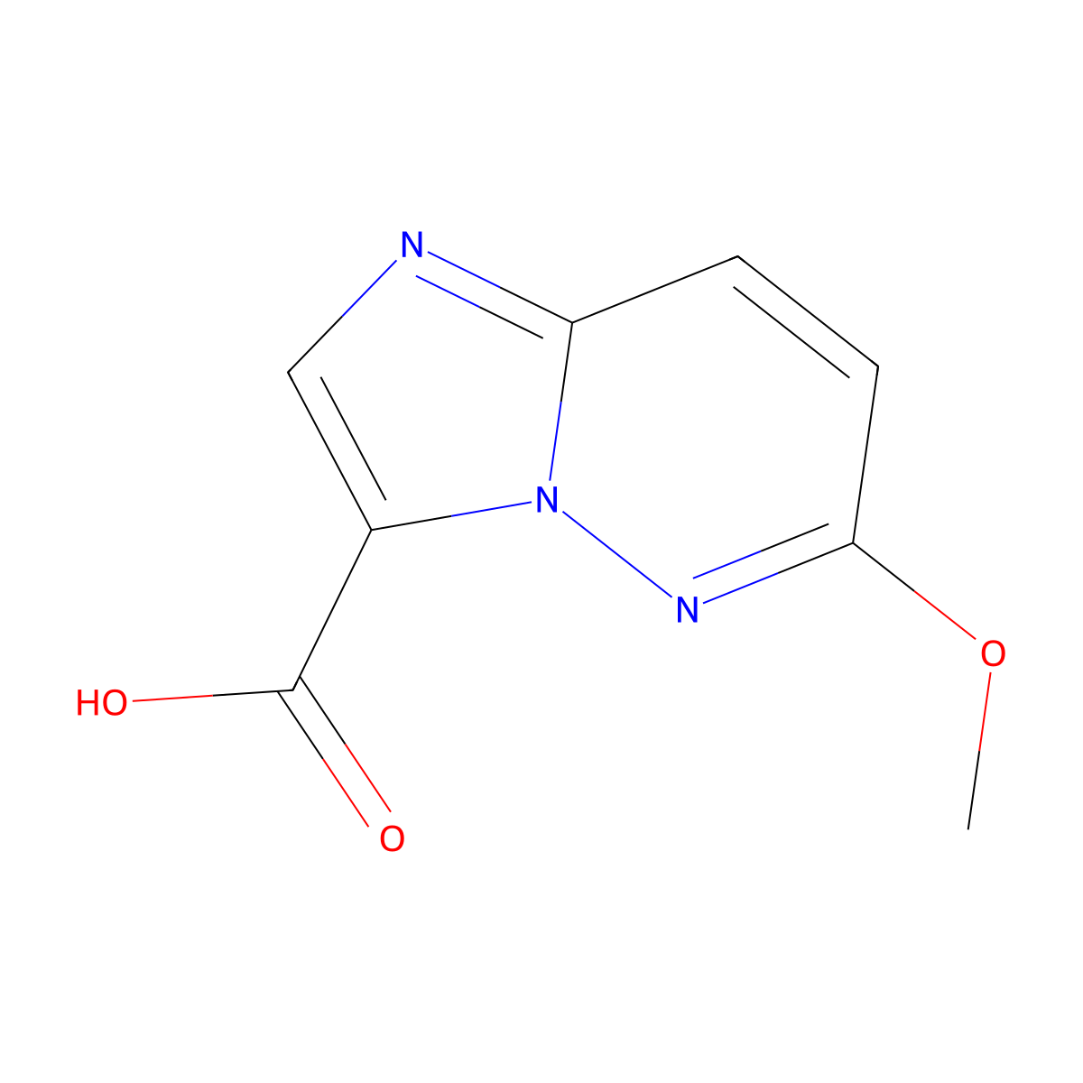 6-Methoxyimidazo[1,2-b]pyridazine-3-carboxylic acid molecular structure, CAS 1339175-86-8