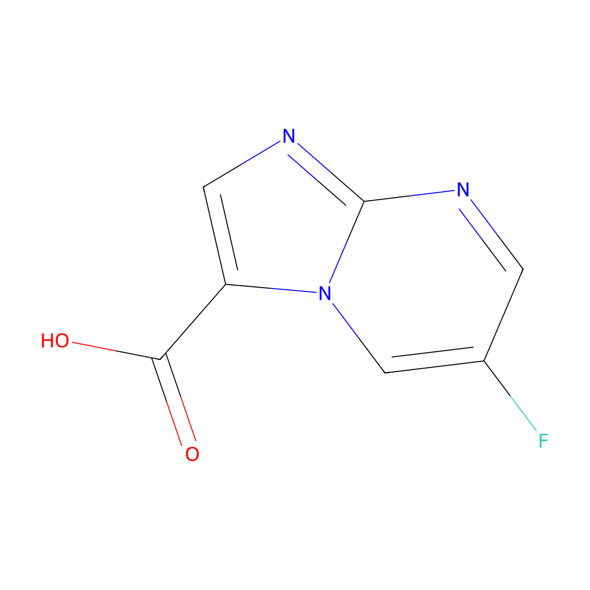 6-Fluoroimidazo[1,2-a]pyrimidine-3-carboxylic acid molecular structure, CAS 1339175-93-7