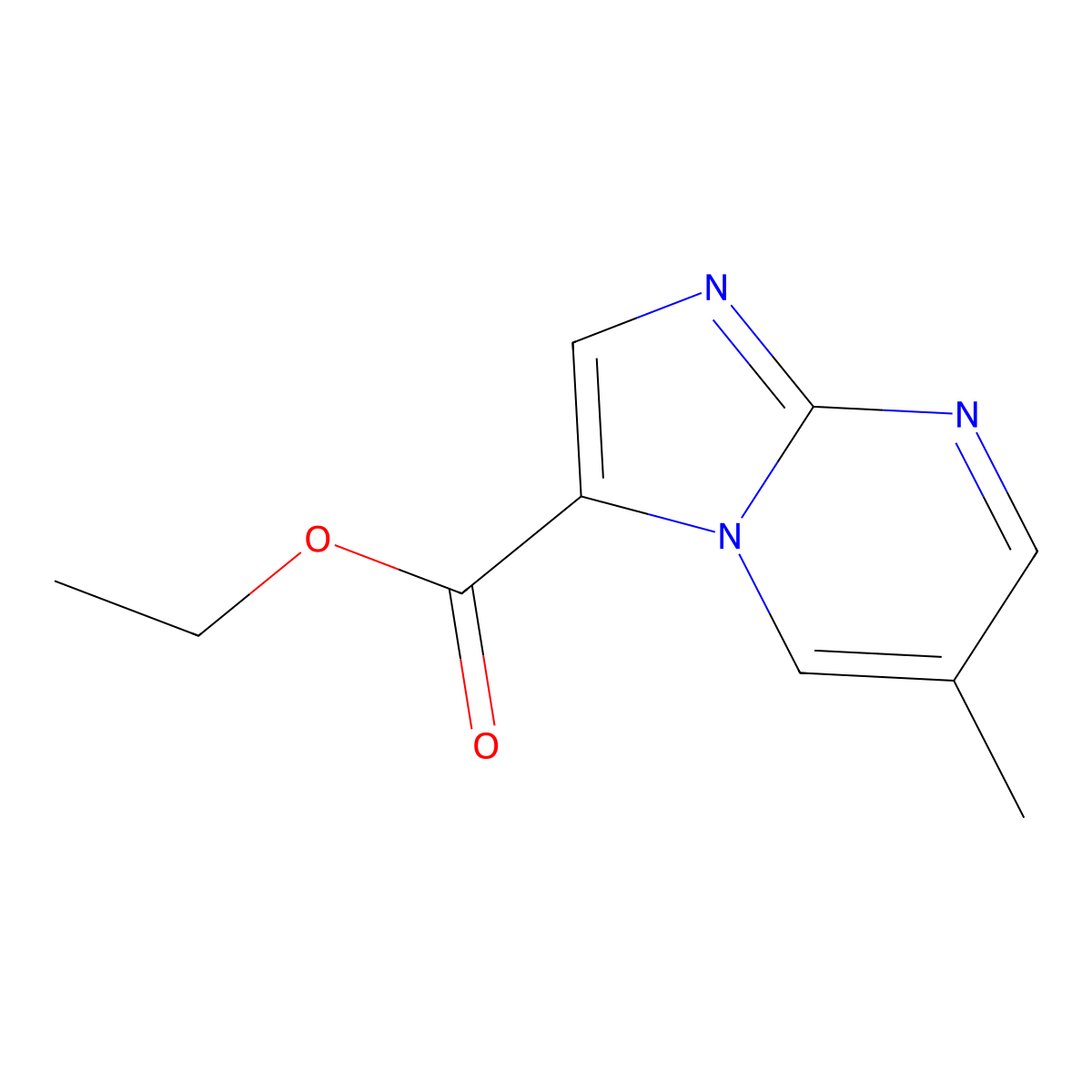 Ethyl 6-methylimidazo[1,2-a]pyrimidine-3-carboxylate molecular structure, CAS 1339175-99-3