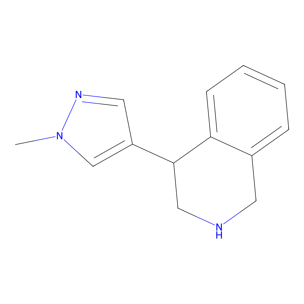 4-(1-methyl-1H-pyrazol-4-yl)-1,2,3,4-tetrahydroisoquinoline molecular structure, CAS 1339176-16-7