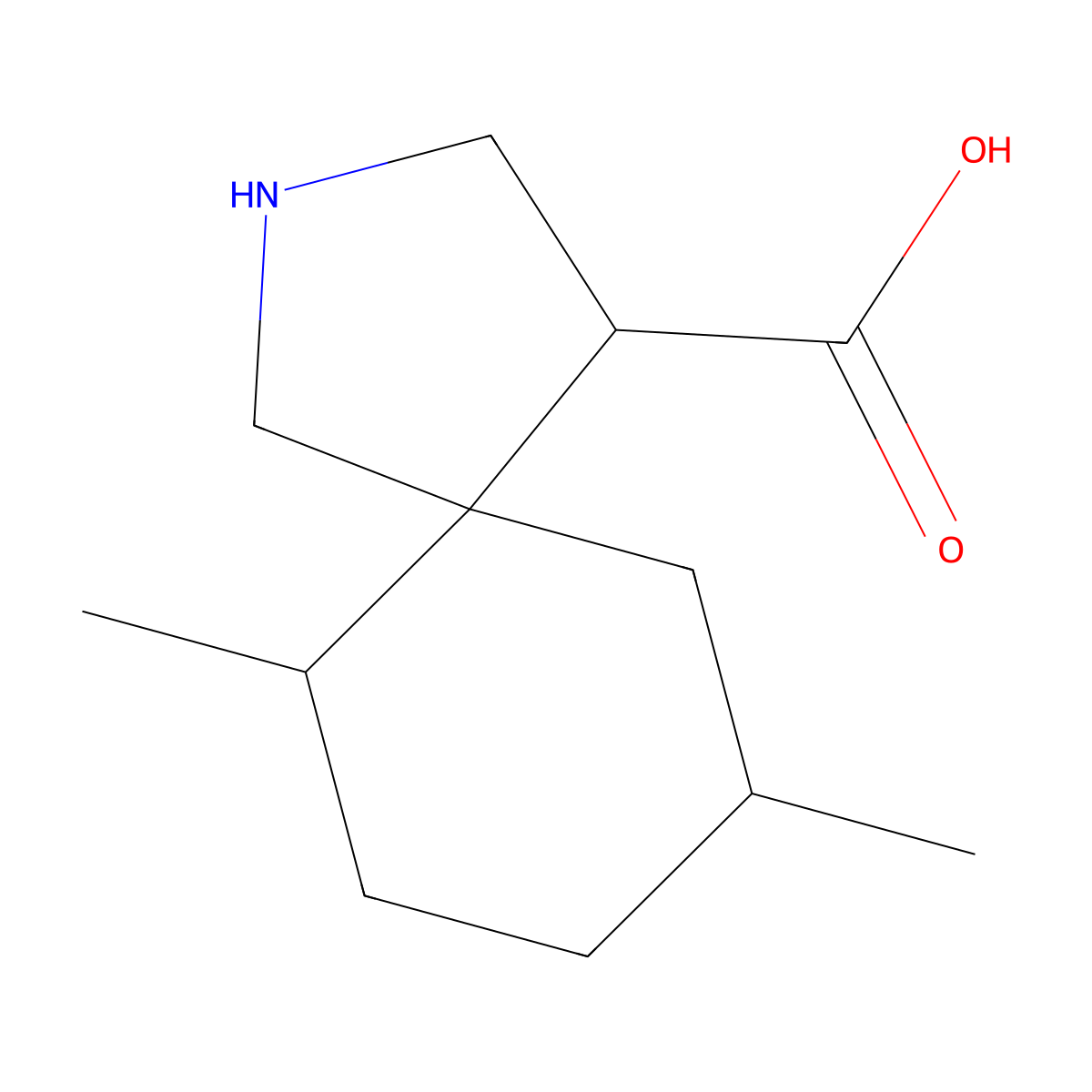 6,9-Dimethyl-2-azaspiro[4.5]decane-4-carboxylic acid molecular structure, CAS 1339177-42-2