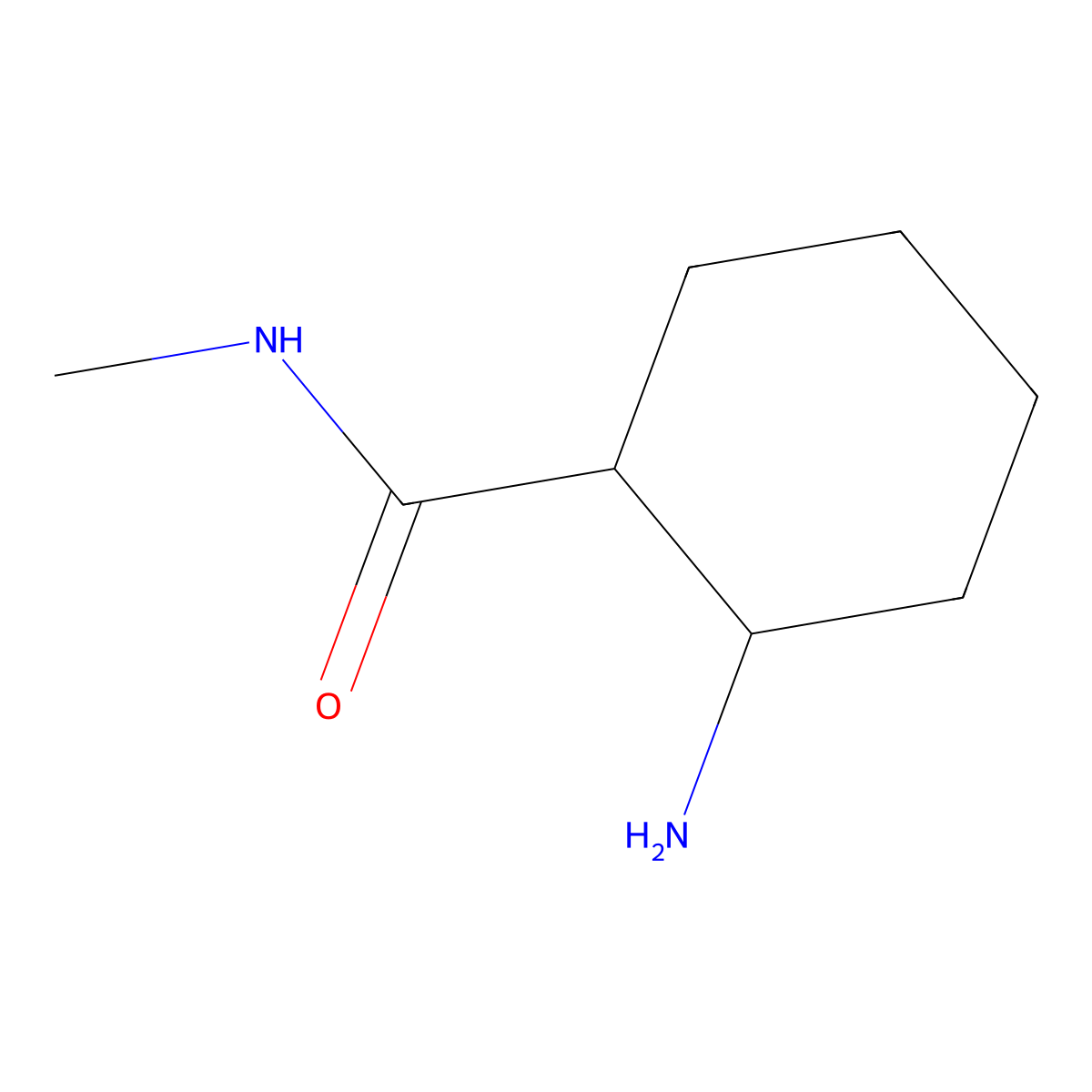 2-amino-N-methylcyclohexane-1-carboxamide molecular structure, CAS 1339178-74-3