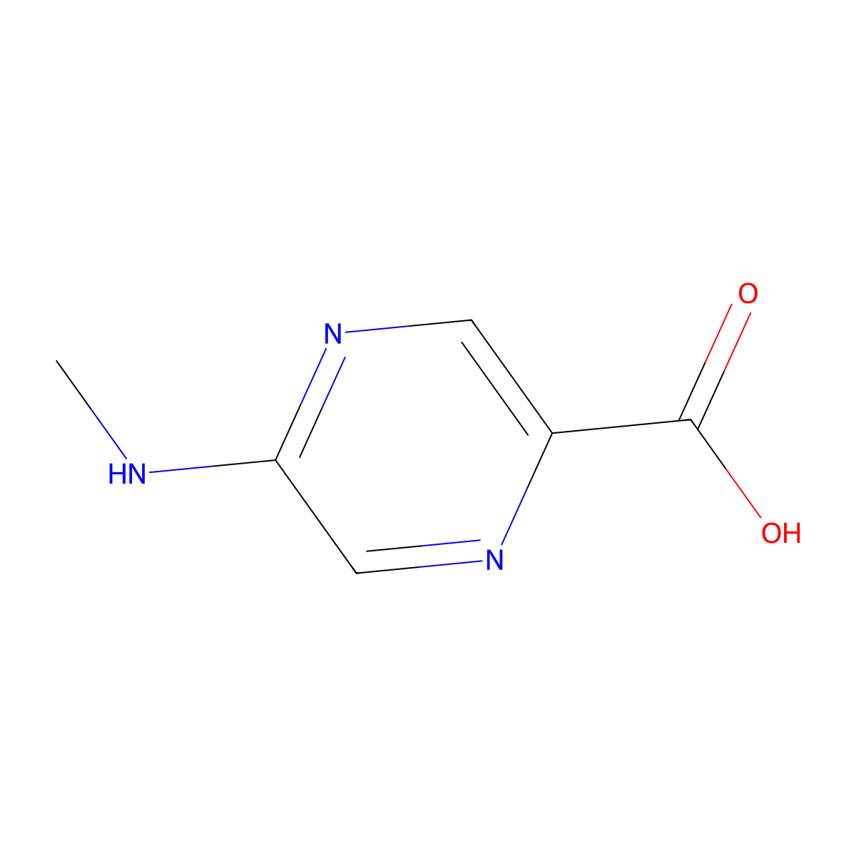 5-(Methylamino)pyrazine-2-carboxylic acid molecular structure, CAS 1339179-12-2