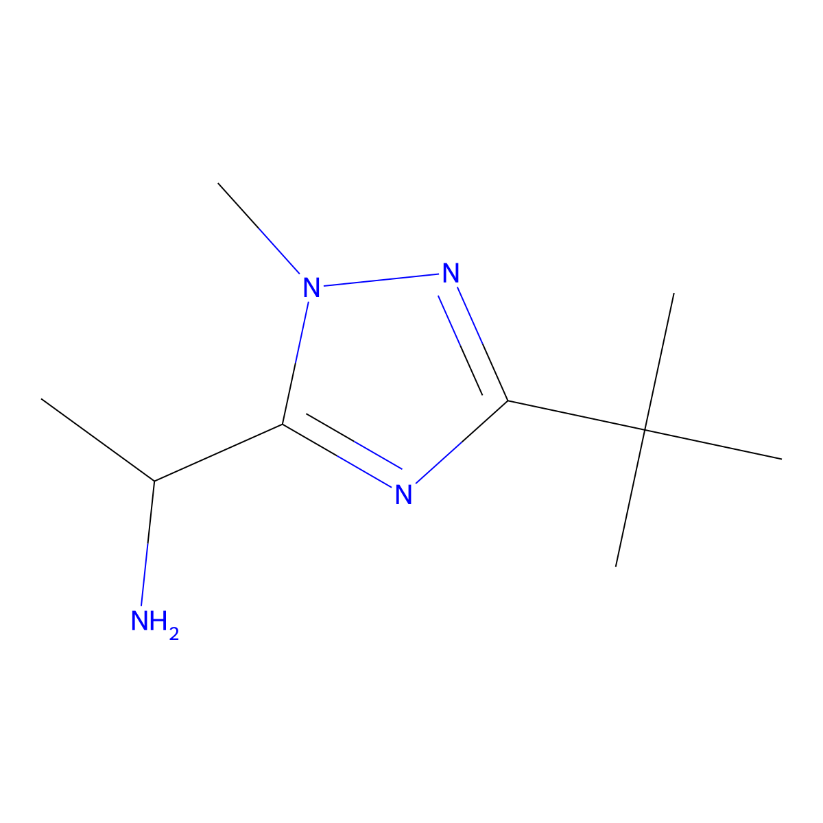 1-(3-(Tert-butyl)-1-methyl-1h-1,2,4-triazol-5-yl)ethan-1-amine molecular structure, CAS 1339180-73-2