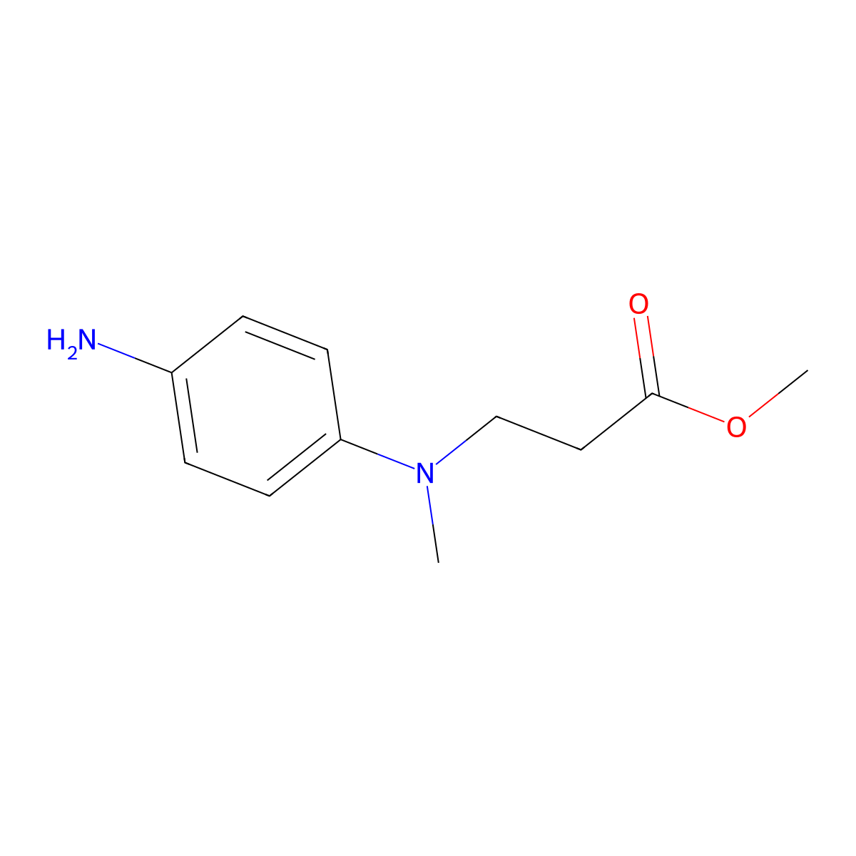 Methyl 3-[(4-aminophenyl)(methyl)amino]propanoate molecular structure, CAS 1339182-02-3