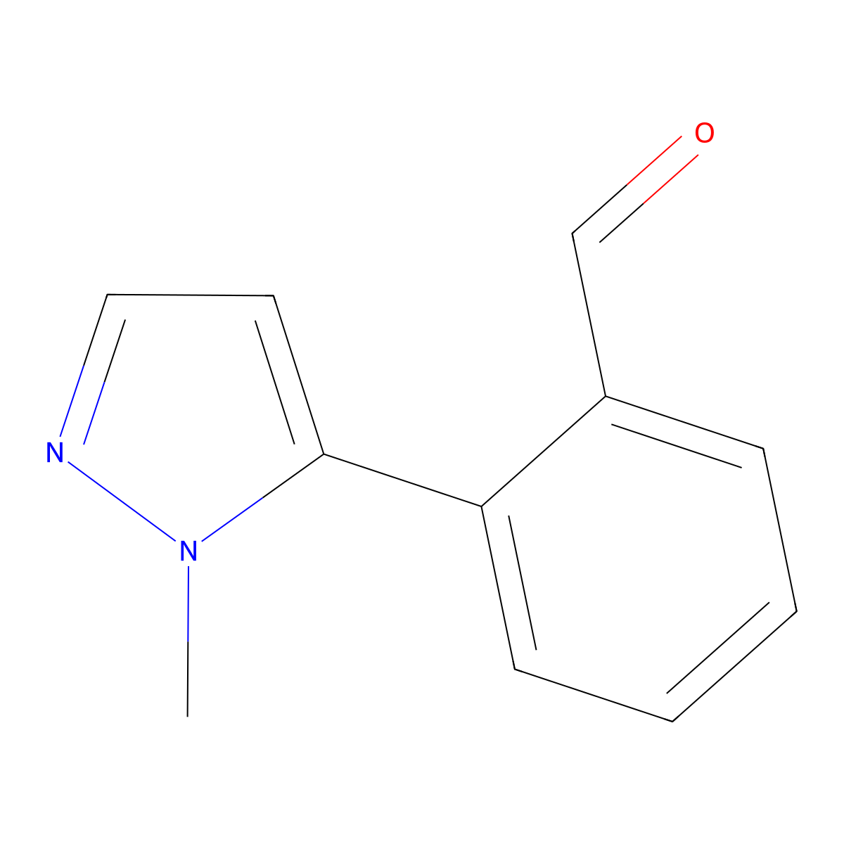 2-(1-methyl-1H-pyrazol-5-yl)benzaldehyde molecular structure, CAS 1339182-17-0
