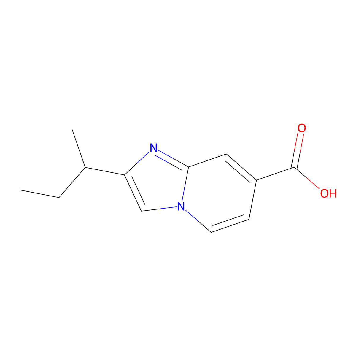 2-(Sec-butyl)imidazo[1,2-a]pyridine-7-carboxylic acid molecular structure, CAS 1339183-77-5