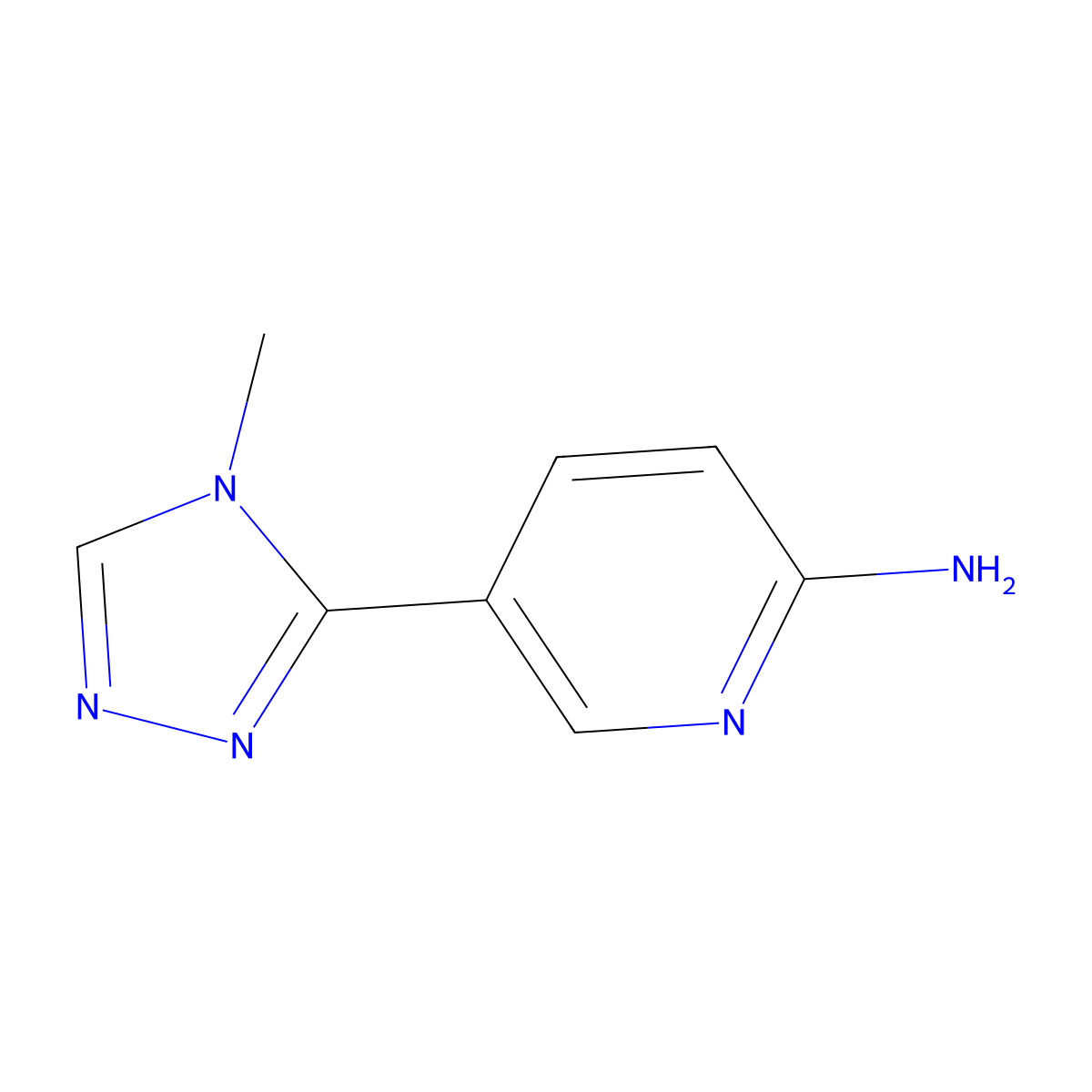 5-(4-methyl-4H-1,2,4-triazol-3-yl)pyridin-2-amine molecular structure, CAS 1339183-82-2