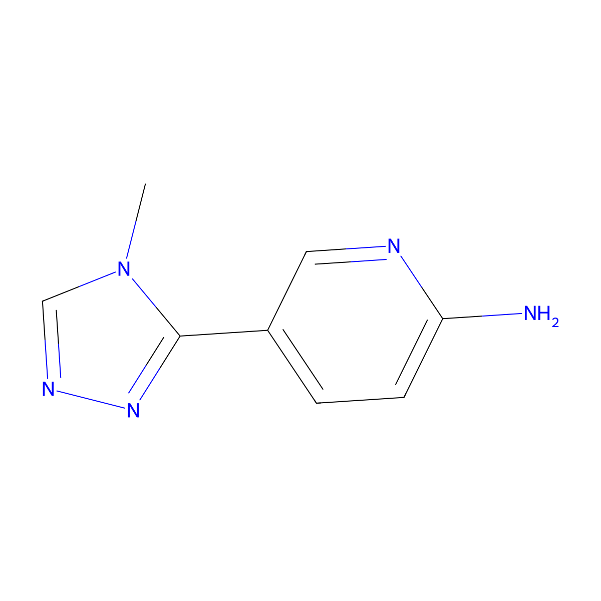 5-(4-methyl-4H-1,2,4-triazol-3-yl)pyridin-2-amine molecular structure, CAS 1339183-82-2