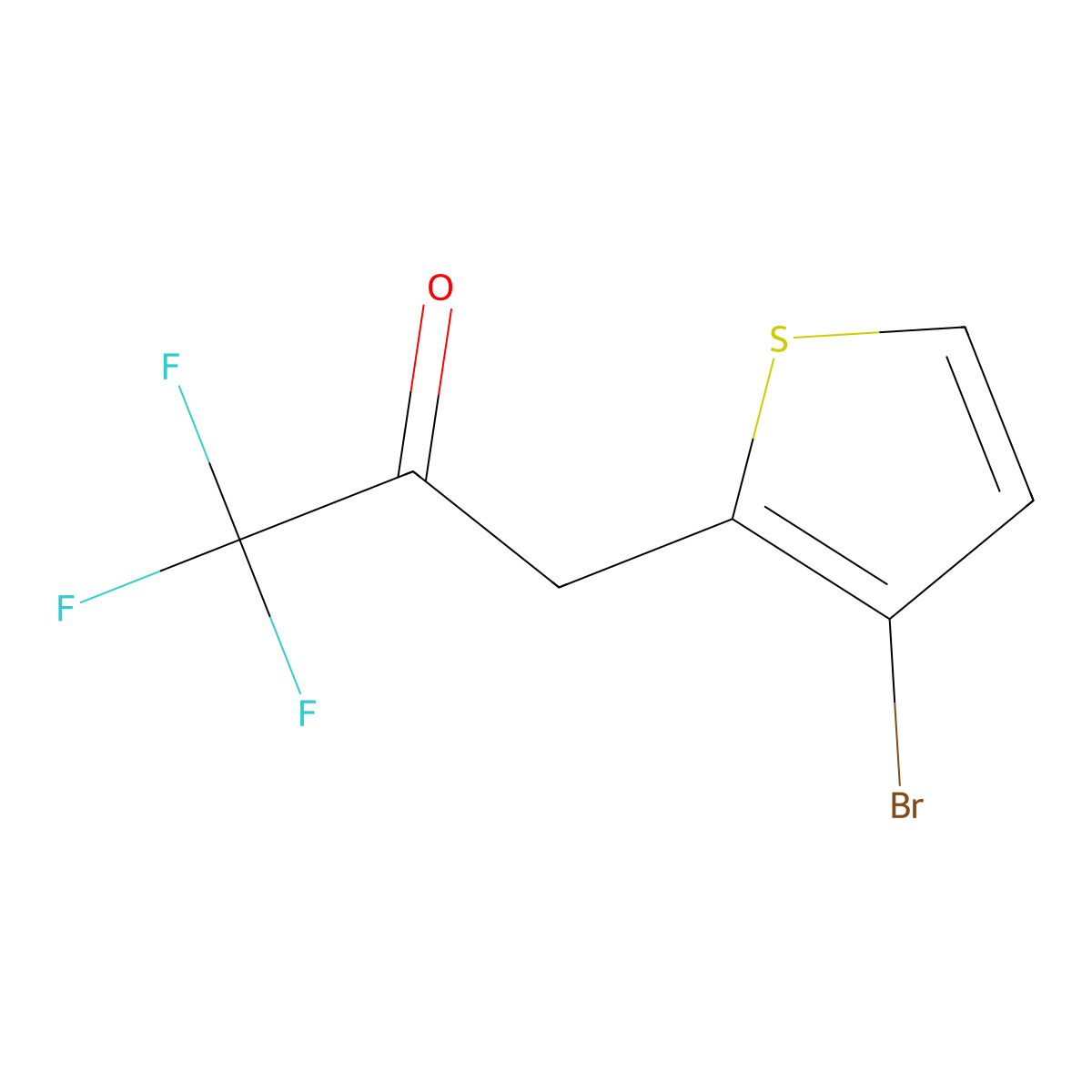 3-(3-Bromothiophen-2-yl)-1,1,1-trifluoropropan-2-one molecular structure, CAS 1339185-59-9