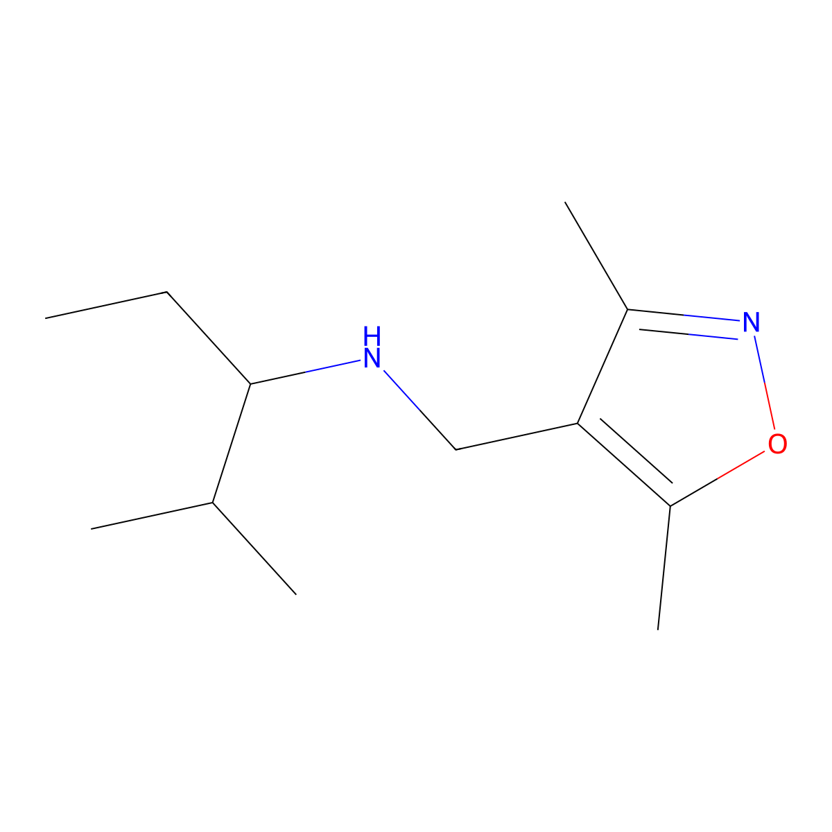 [(Dimethyl-1,2-oxazol-4-yl)methyl](2-methylpentan-3-yl)amine molecular structure, CAS 1339186-96-7