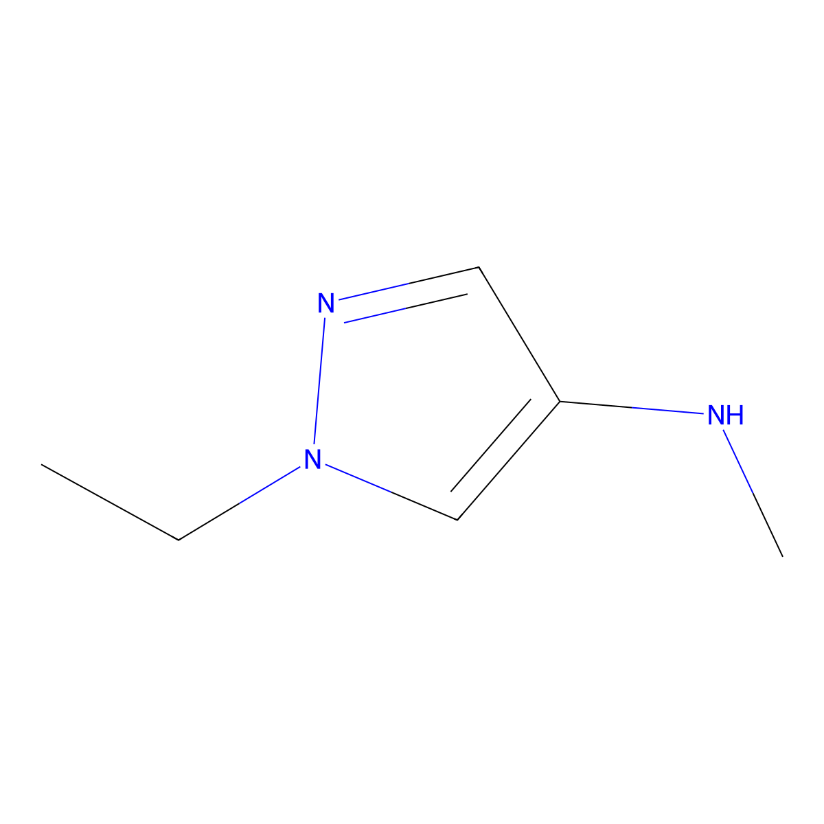 1-ethyl-N-methyl-1H-pyrazol-4-amine molecular structure, CAS 1339187-63-1