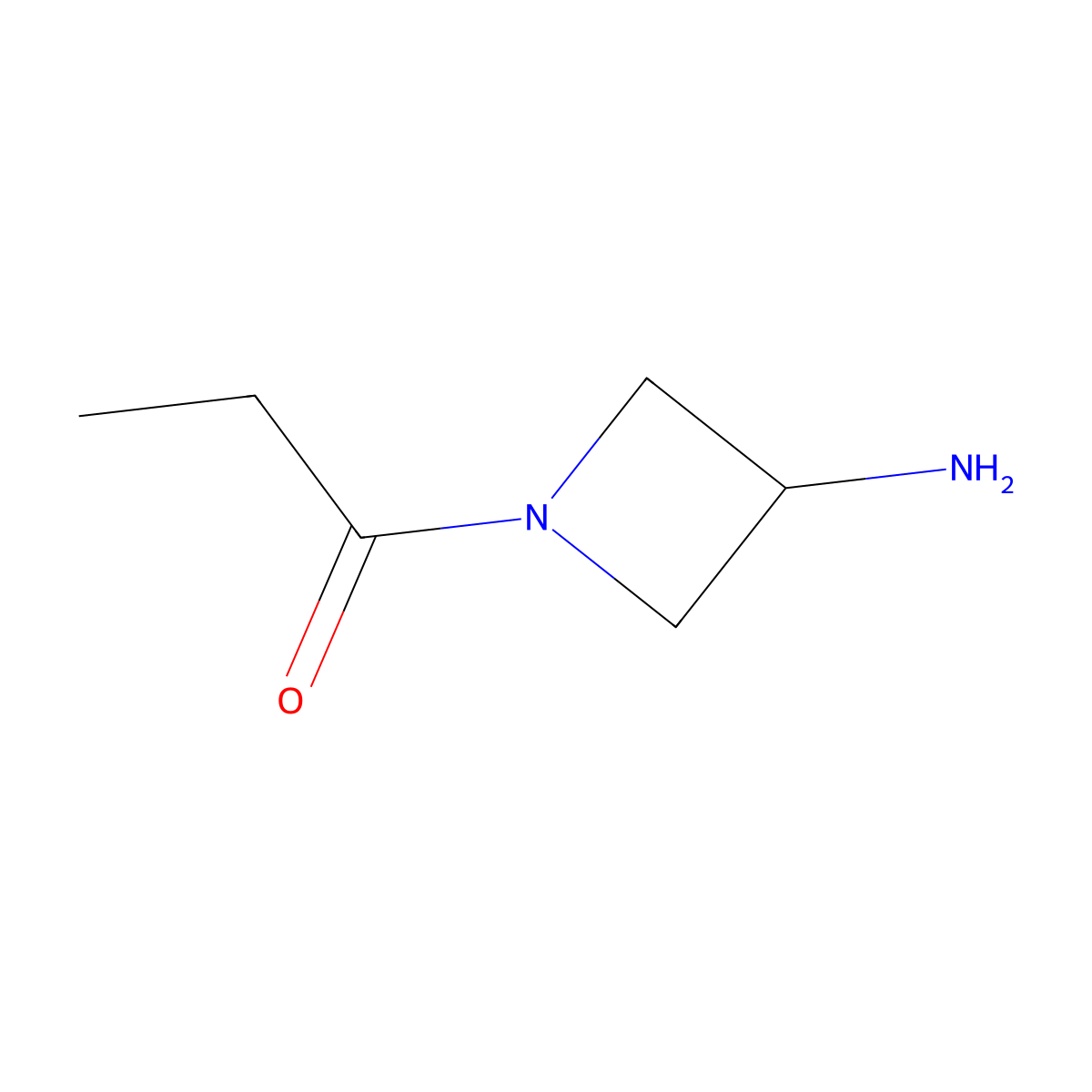 1-(3-Aminoazetidin-1-yl)propan-1-one molecular structure, CAS 1339189-44-4