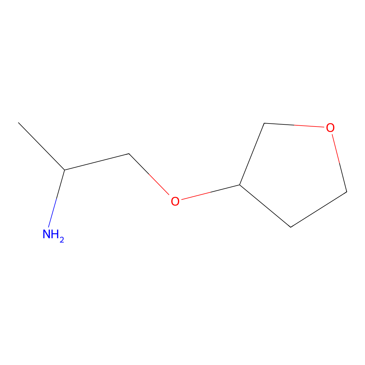3-(2-Aminopropoxy)oxolane molecular structure, CAS 1339190-73-6