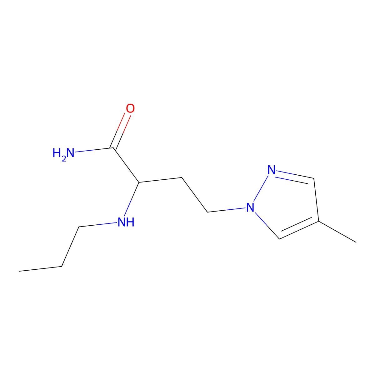4-(4-Methyl-1h-pyrazol-1-yl)-2-(propylamino)butanamide molecular structure, CAS 1339191-28-4