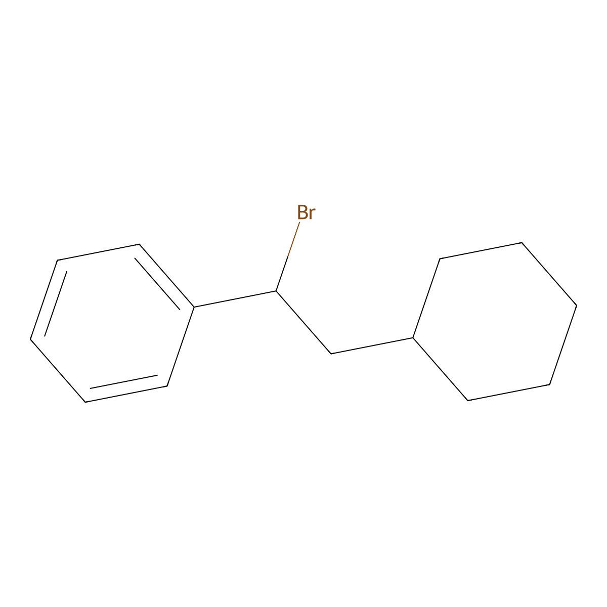 (1-Bromo-2-cyclohexylethyl)benzene molecular structure, CAS 1339191-70-6